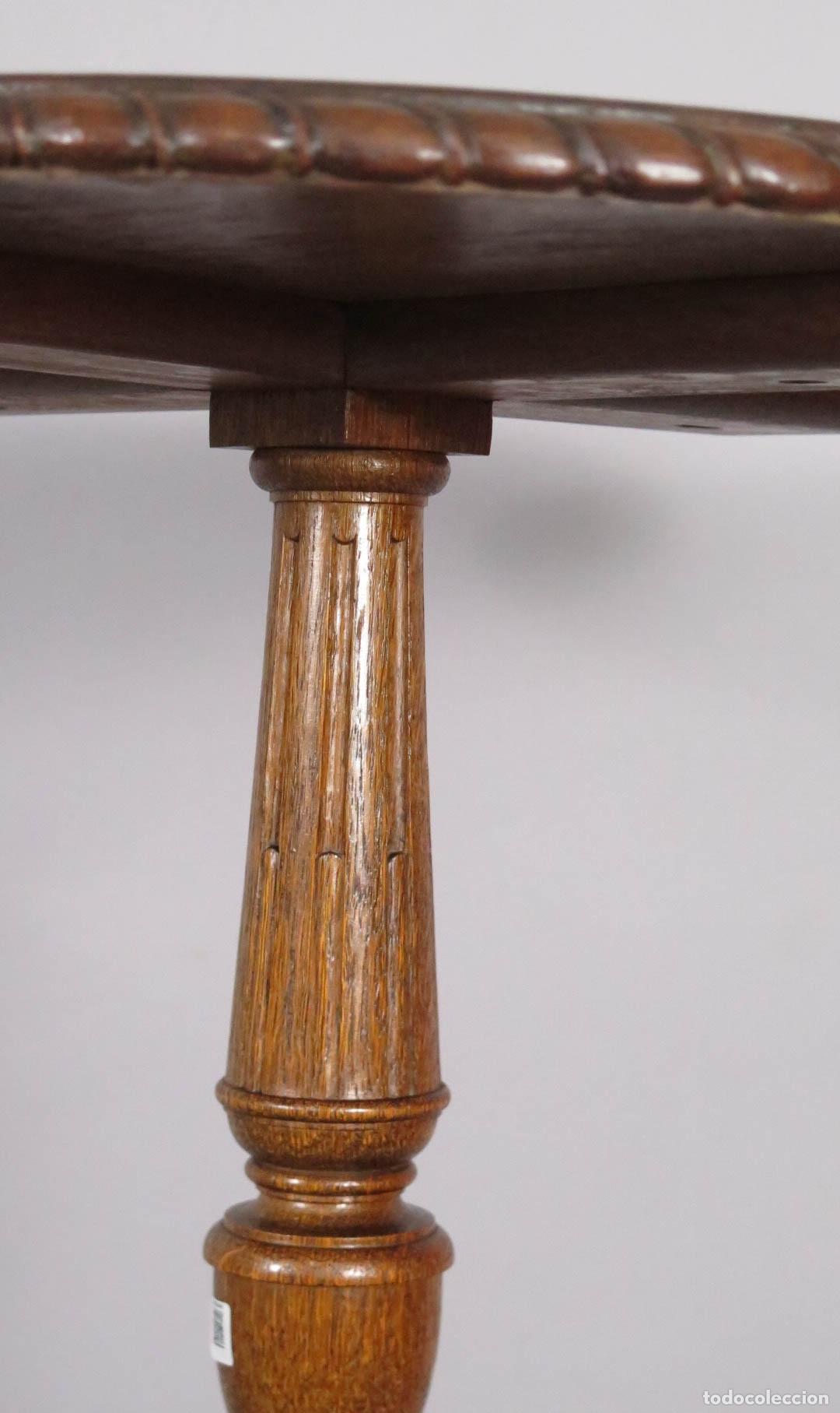 Antig&uuml;edades: MESA AUXILIAR. ROBLE. SIGLO XIX - Foto 5