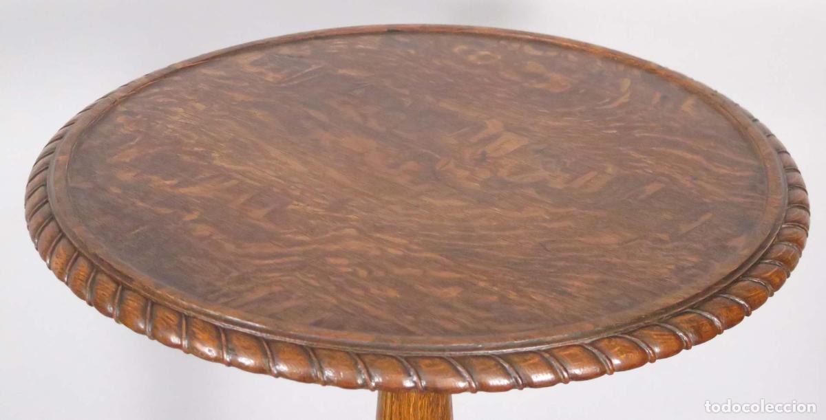 Antig&uuml;edades: MESA AUXILIAR. ROBLE. SIGLO XIX - Foto 6