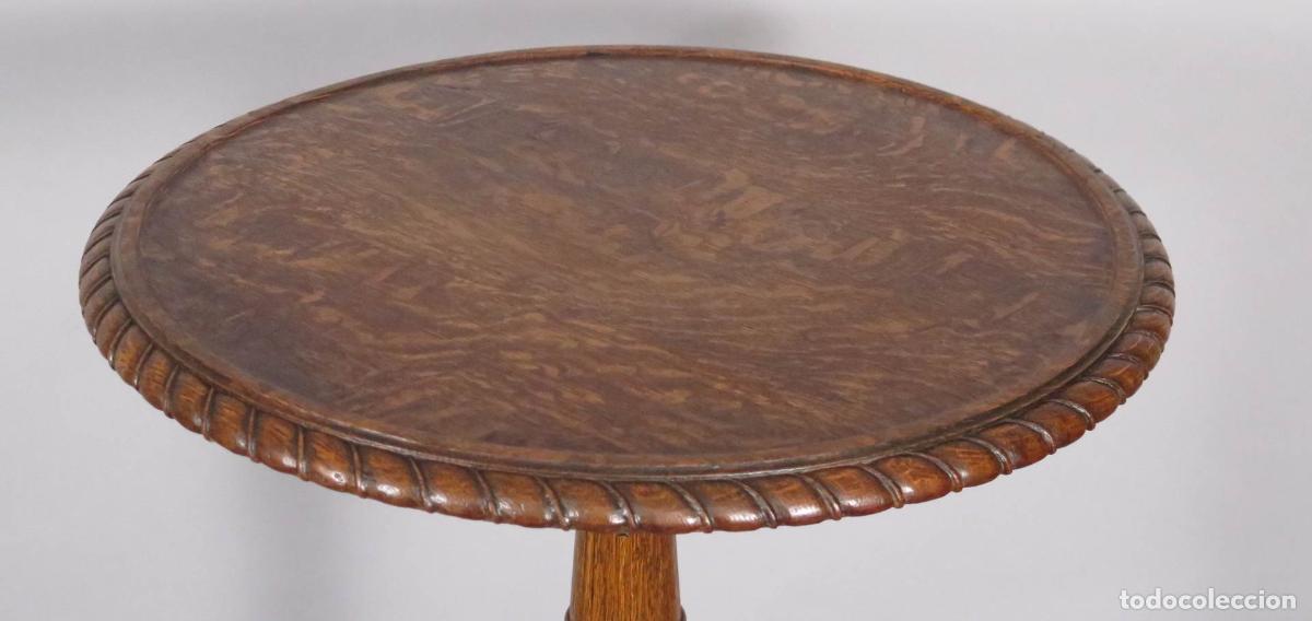 Antig&uuml;edades: MESA AUXILIAR. ROBLE. SIGLO XIX - Foto 7