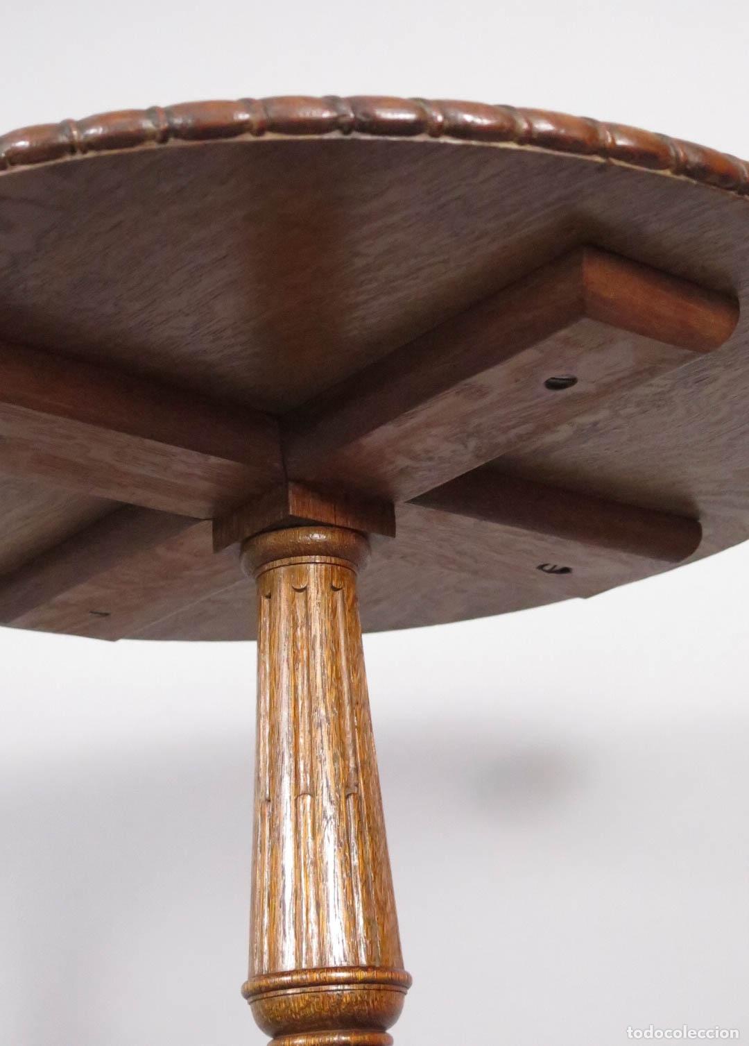 Antig&uuml;edades: MESA AUXILIAR. ROBLE. SIGLO XIX - Foto 8