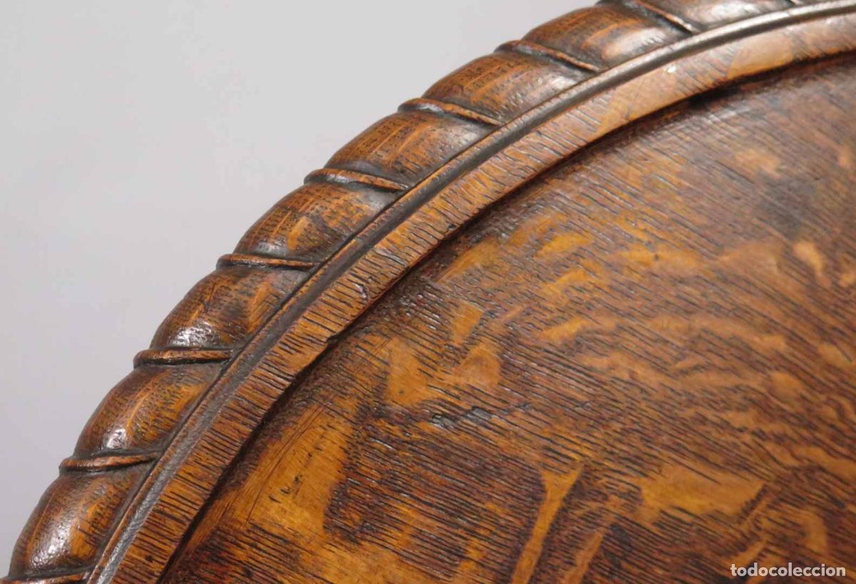Antig&uuml;edades: MESA AUXILIAR. ROBLE. SIGLO XIX - Foto 10