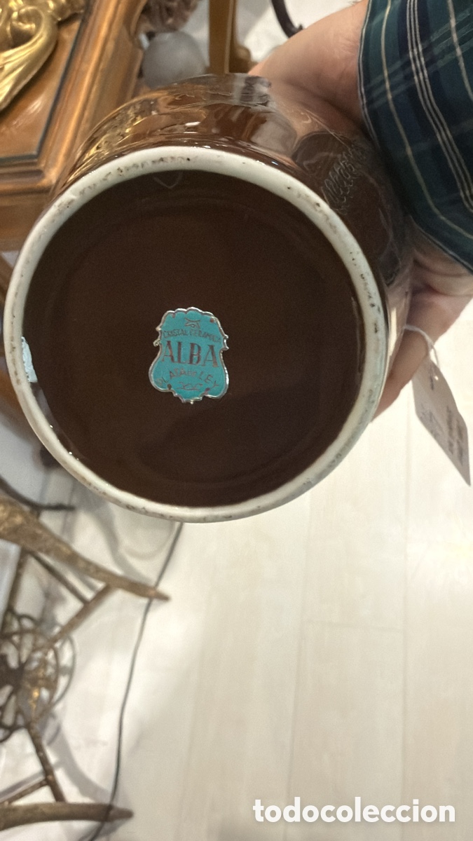 Antig&uuml;edades: JARRA ALBA PINTADA A PLATA - Foto 3