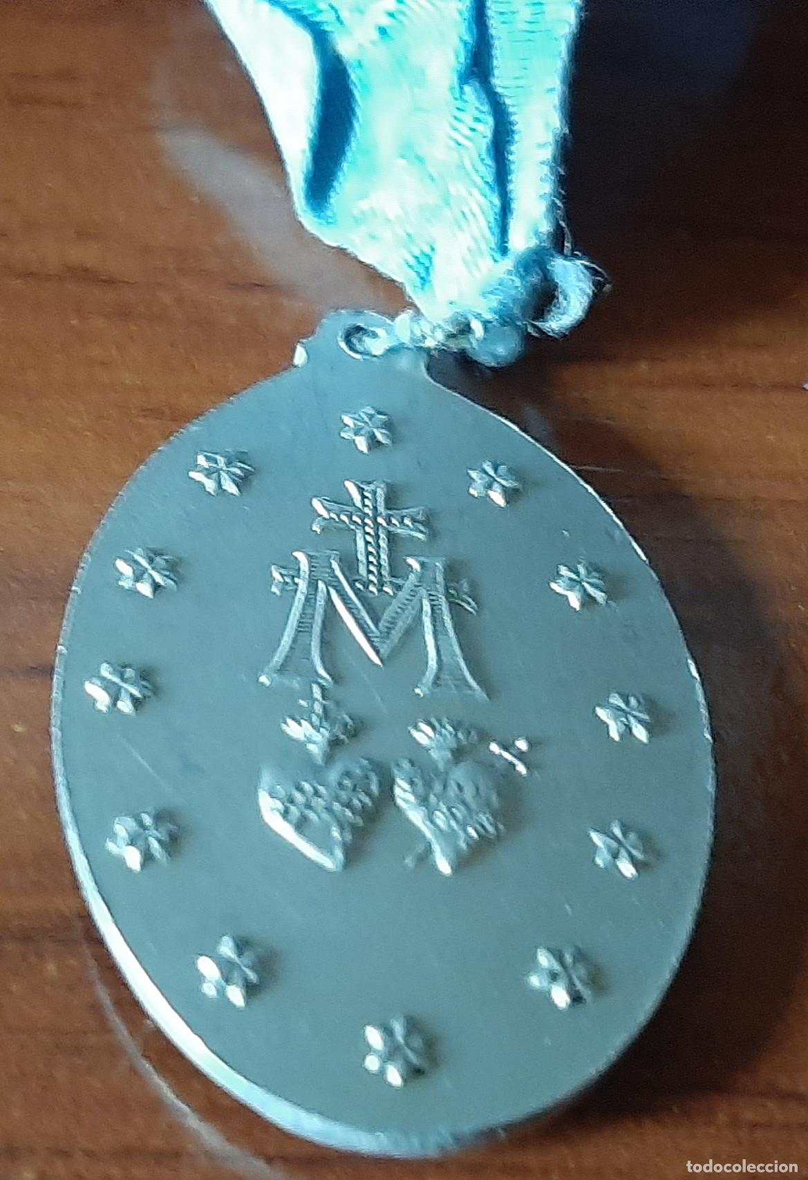 Antig&uuml;edades: MEDALLA CON CINTA DE LA INMACULADA CONCEPCION - DULCE CORAZON DE MARIA - Foto 2