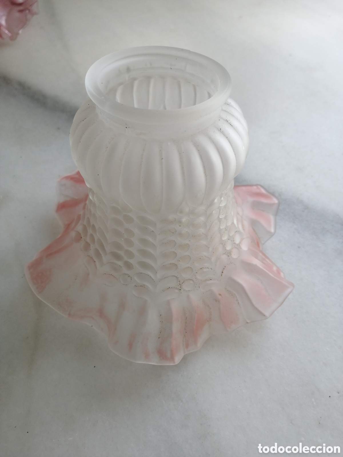 Antig&uuml;edades: Tulipa cristal rizado rosa - Foto 1