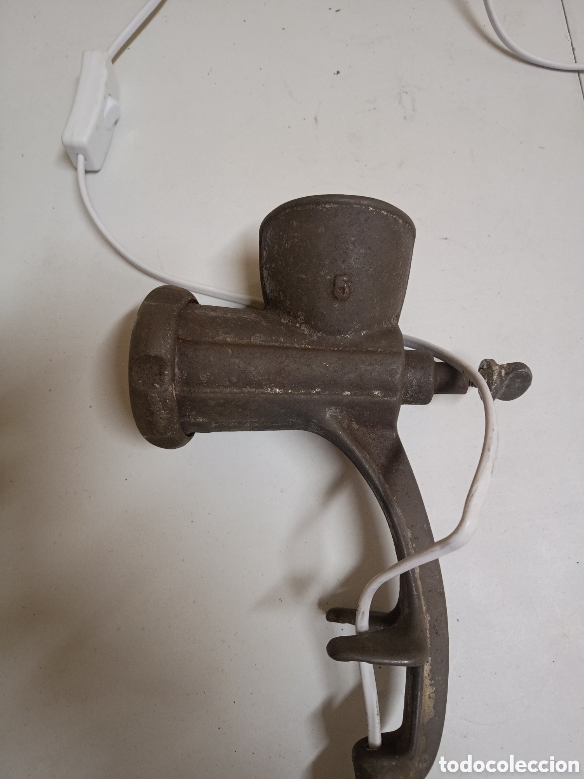 Antig&uuml;edades: Lampara de picadora N 5 - Foto 3