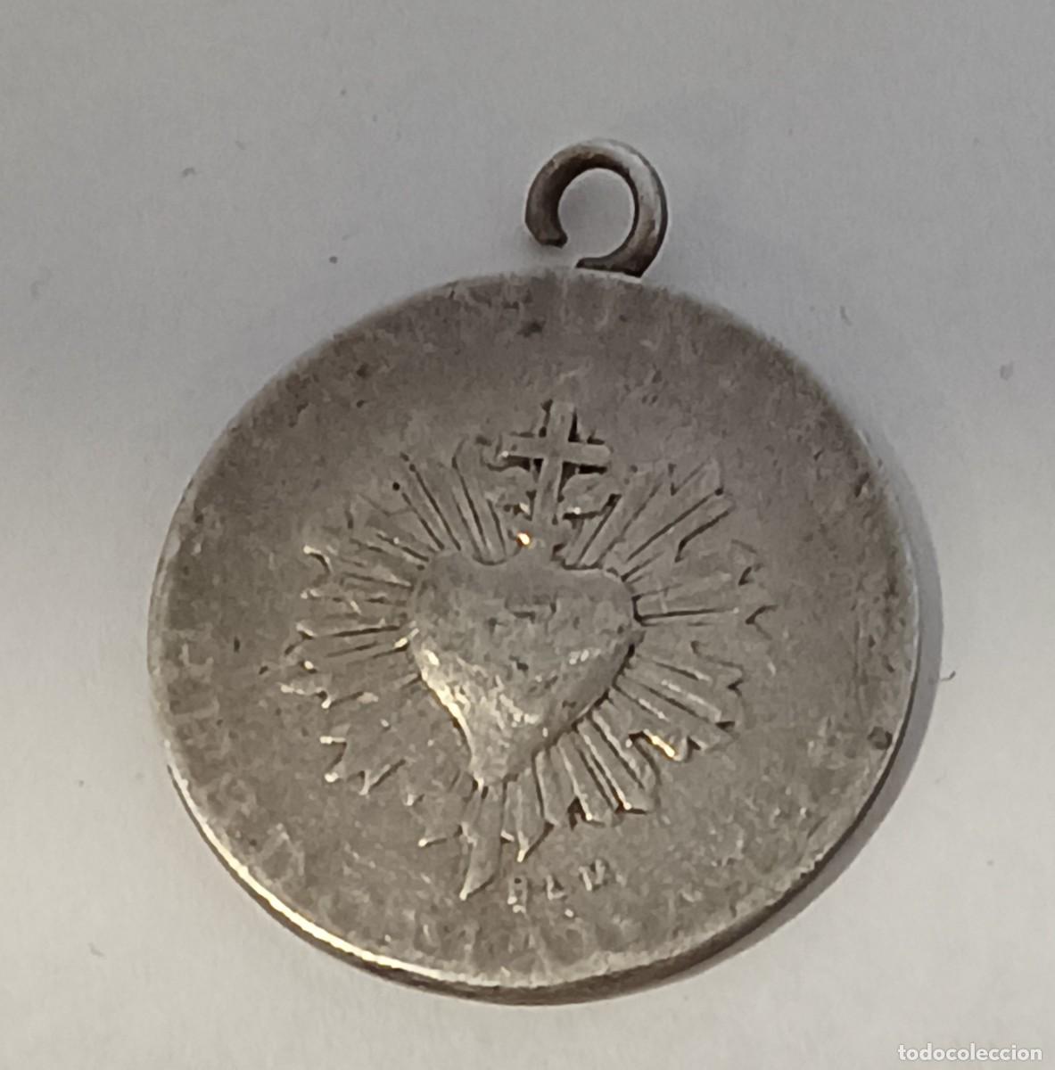 Antig&uuml;edades: MEDALLA DE PLATA DE PRIMERA COMUNION (BLM) - Foto 2