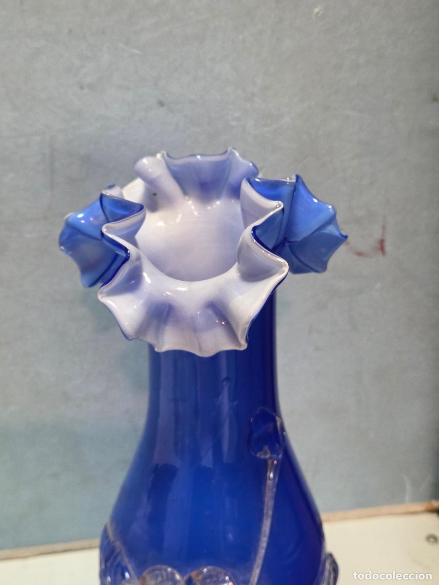Antig&uuml;edades: jarron de cristal de colores - Foto 2