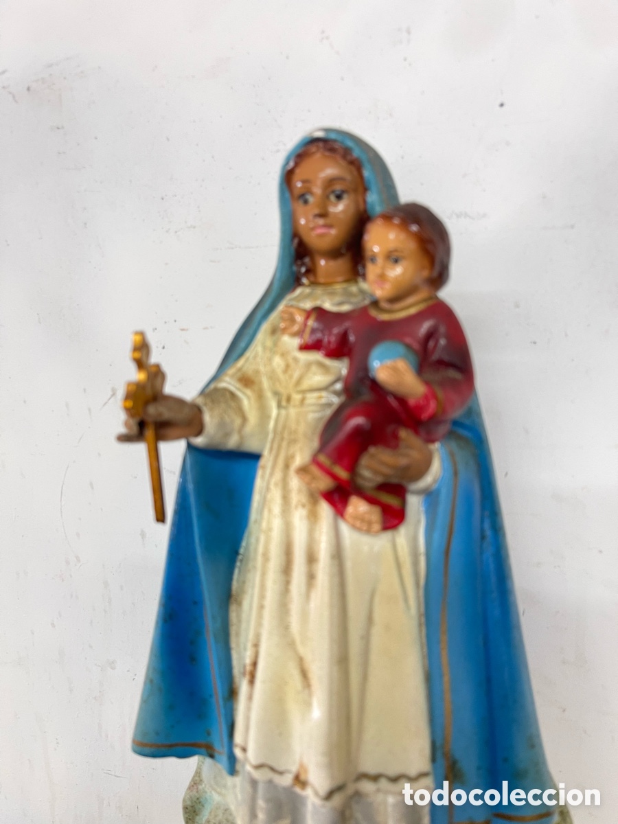 Antig&uuml;edades: Virgen del Carmen / Virgen del Mar 44cms - Foto 2