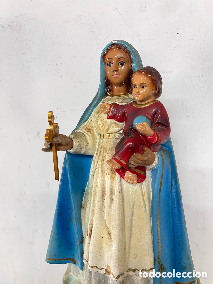 Antig&uuml;edades: Virgen del Carmen / Virgen del Mar 44cms - Foto 3
