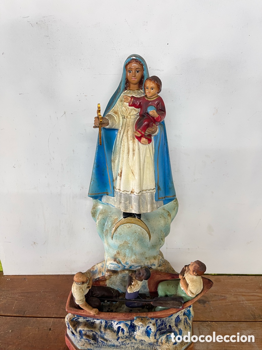 Antig&uuml;edades: Virgen del Carmen / Virgen del Mar 44cms - Foto 4