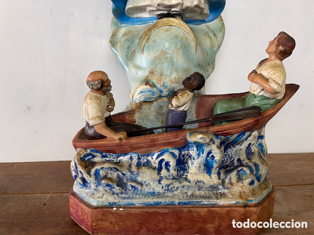 Antig&uuml;edades: Virgen del Carmen / Virgen del Mar 44cms - Foto 6