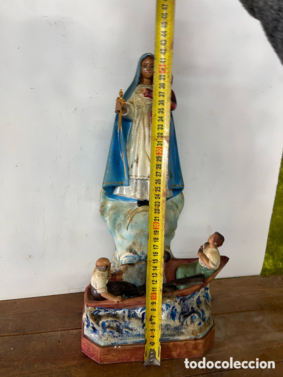 Antig&uuml;edades: Virgen del Carmen / Virgen del Mar 44cms - Foto 8