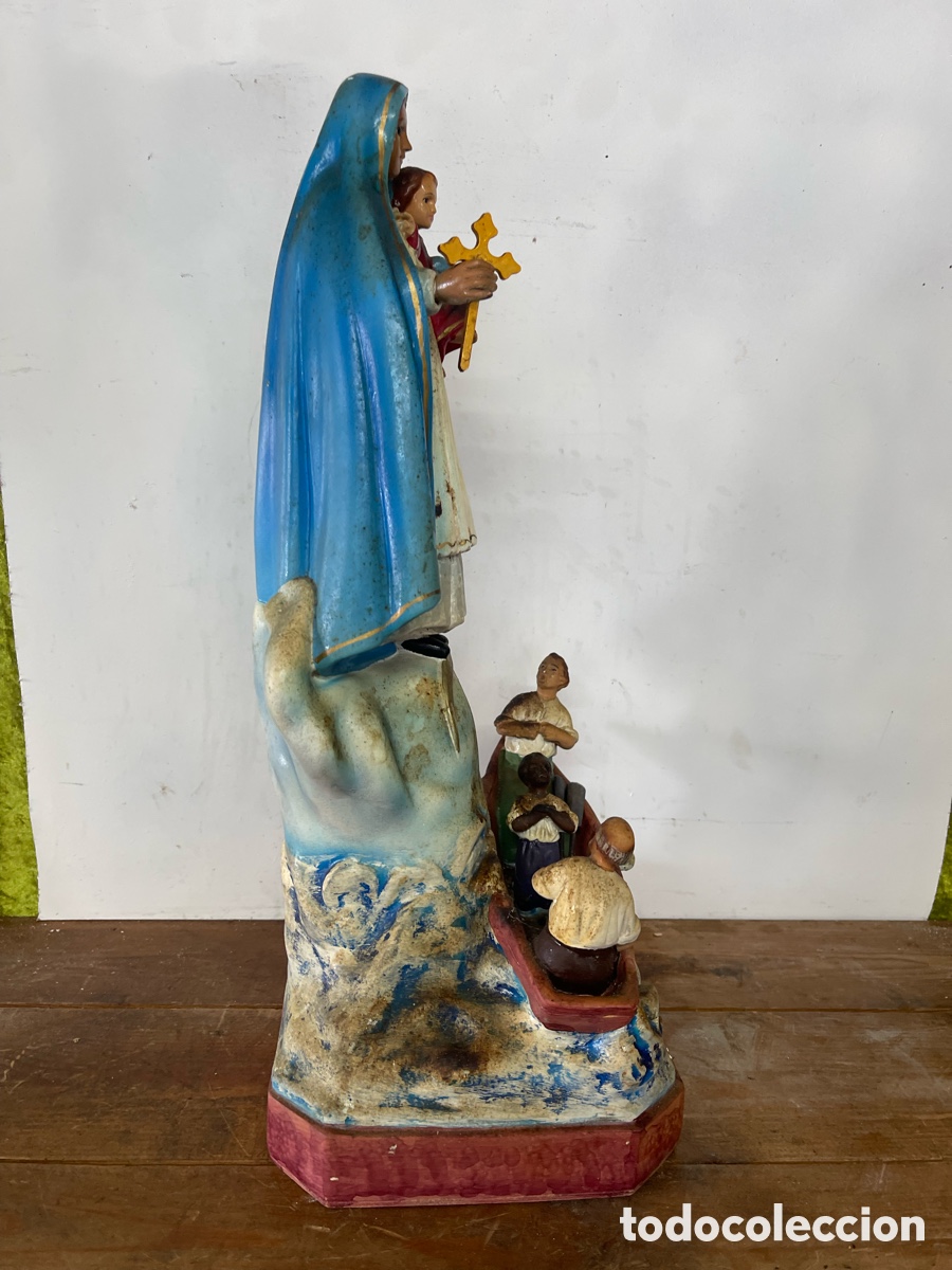 Antig&uuml;edades: Virgen del Carmen / Virgen del Mar 44cms - Foto 9