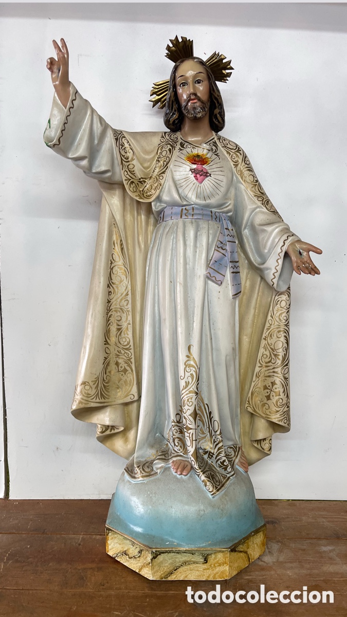 Antig&uuml;edades: Sagrado Corazon / El amigo que nunca falla! 65cms - Foto 2