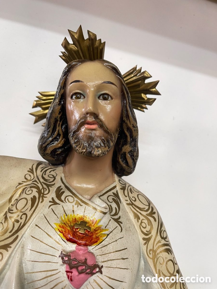 Antig&uuml;edades: Sagrado Corazon / El amigo que nunca falla! 65cms - Foto 4