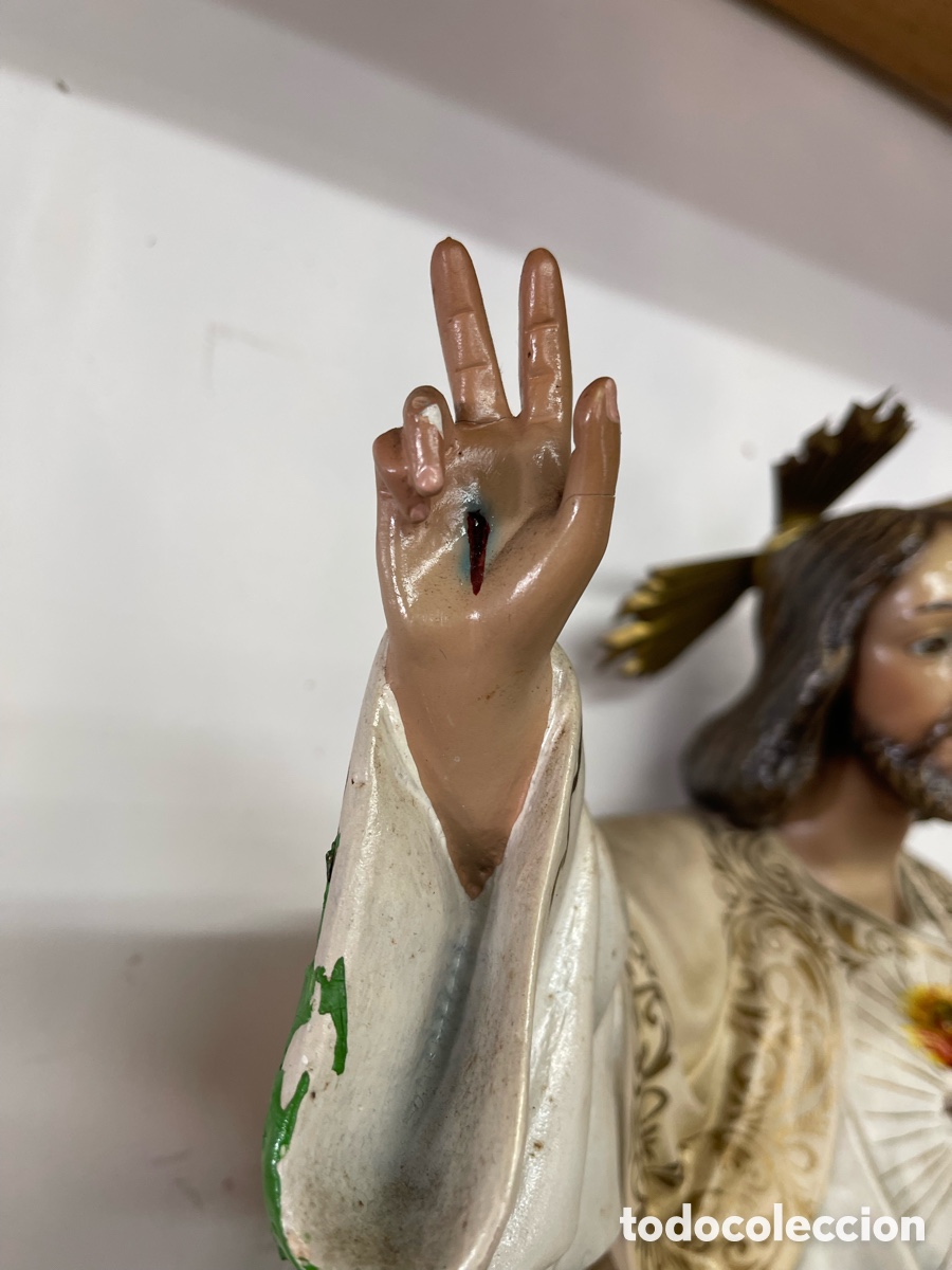 Antig&uuml;edades: Sagrado Corazon / El amigo que nunca falla! 65cms - Foto 5