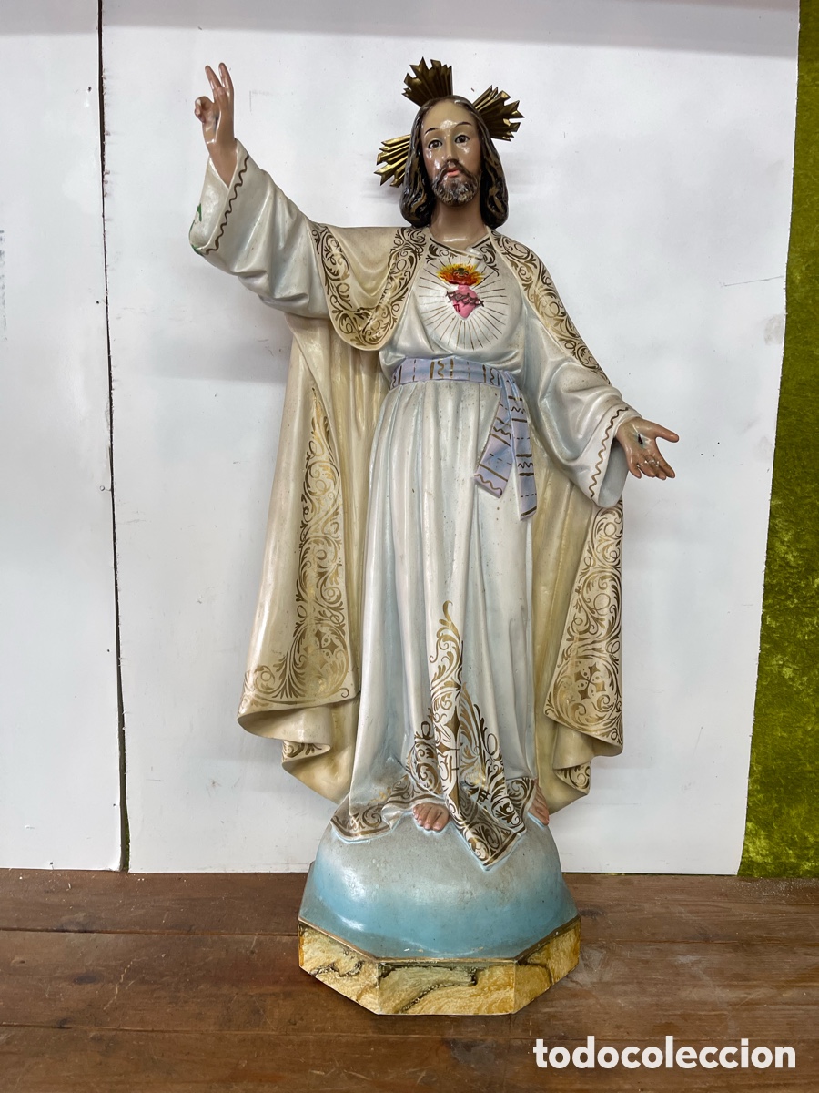 Antig&uuml;edades: Sagrado Corazon / El amigo que nunca falla! 65cms - Foto 1