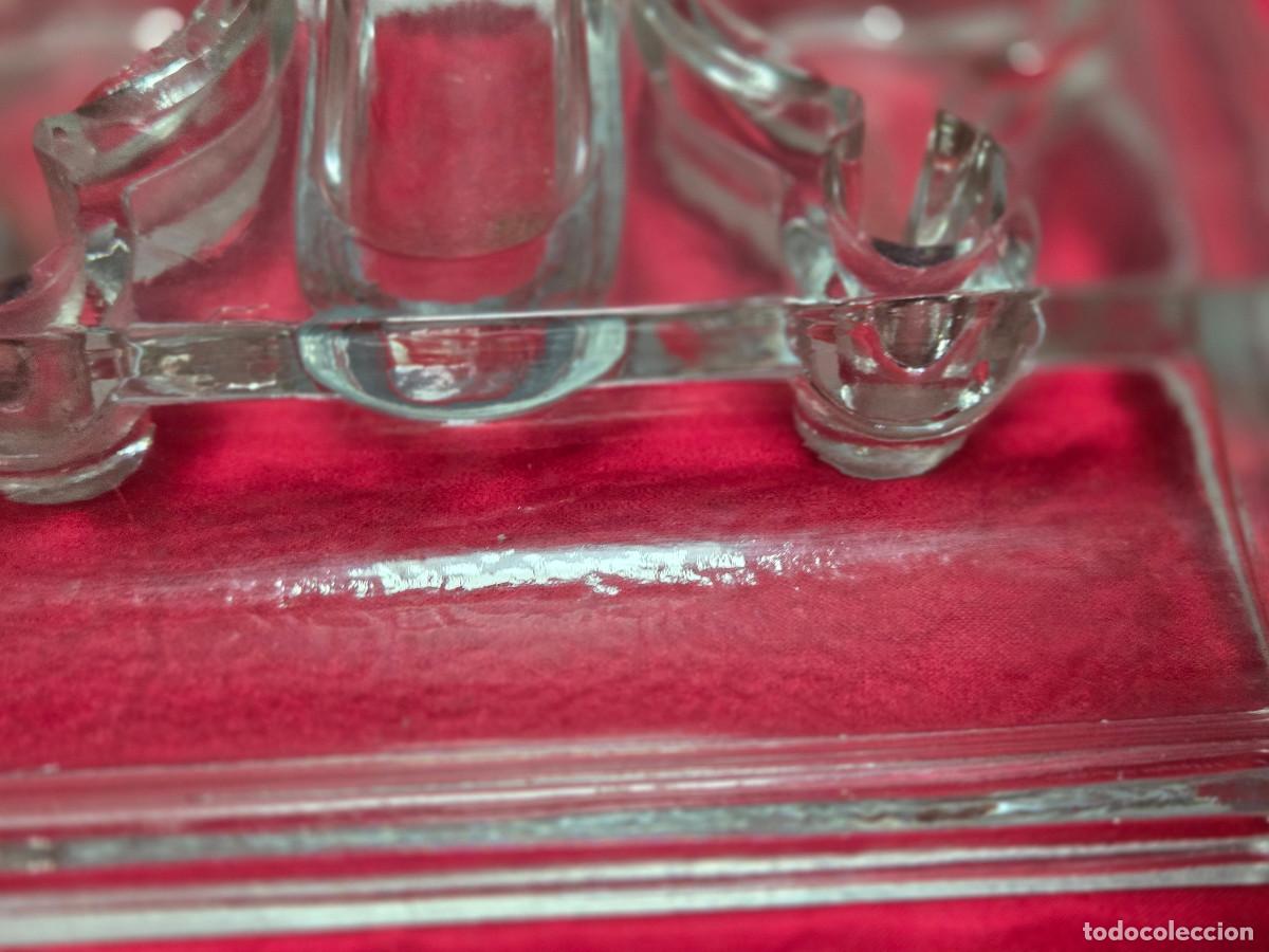 Antig&uuml;edades: tintero vintage de cristal - Foto 3