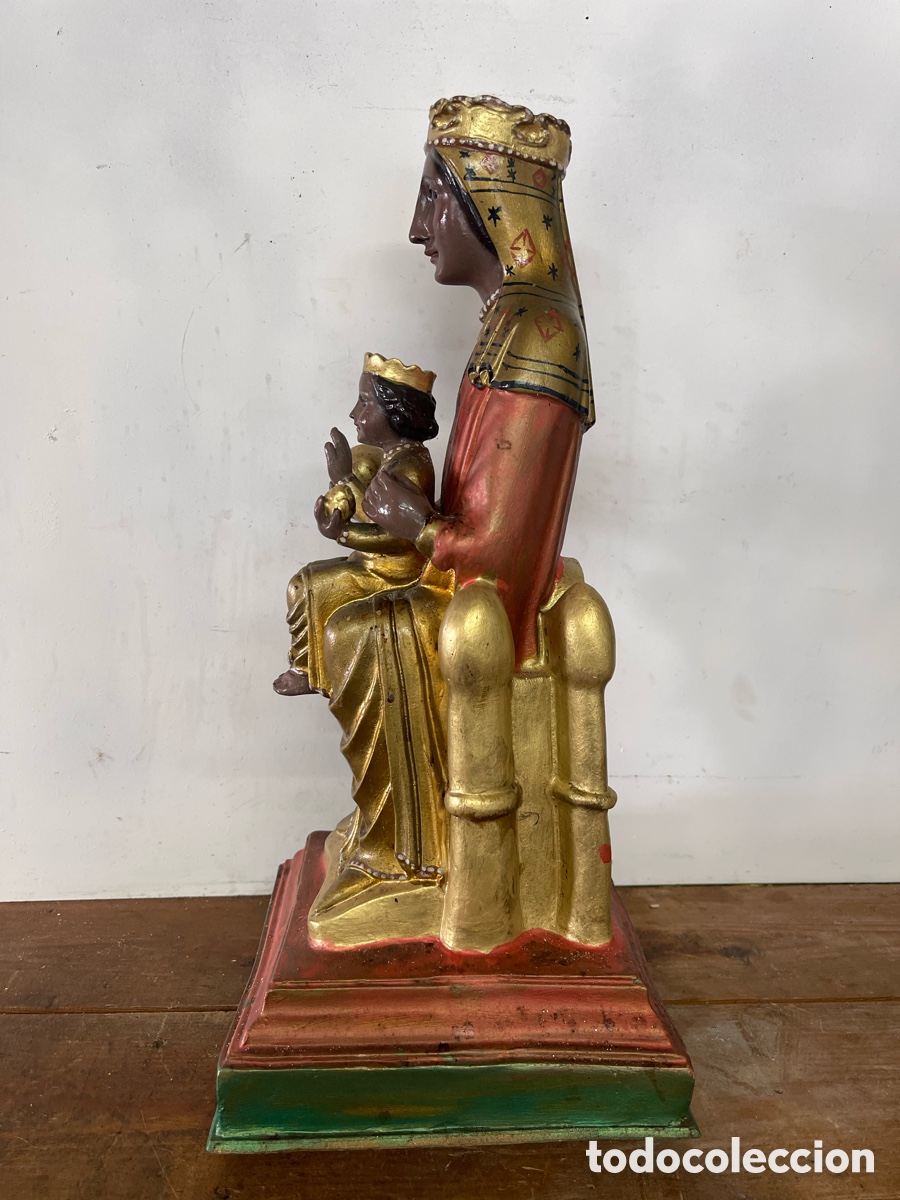 Antig&uuml;edades: Virgen de Montserrat / La moreneta 40cms - Foto 4