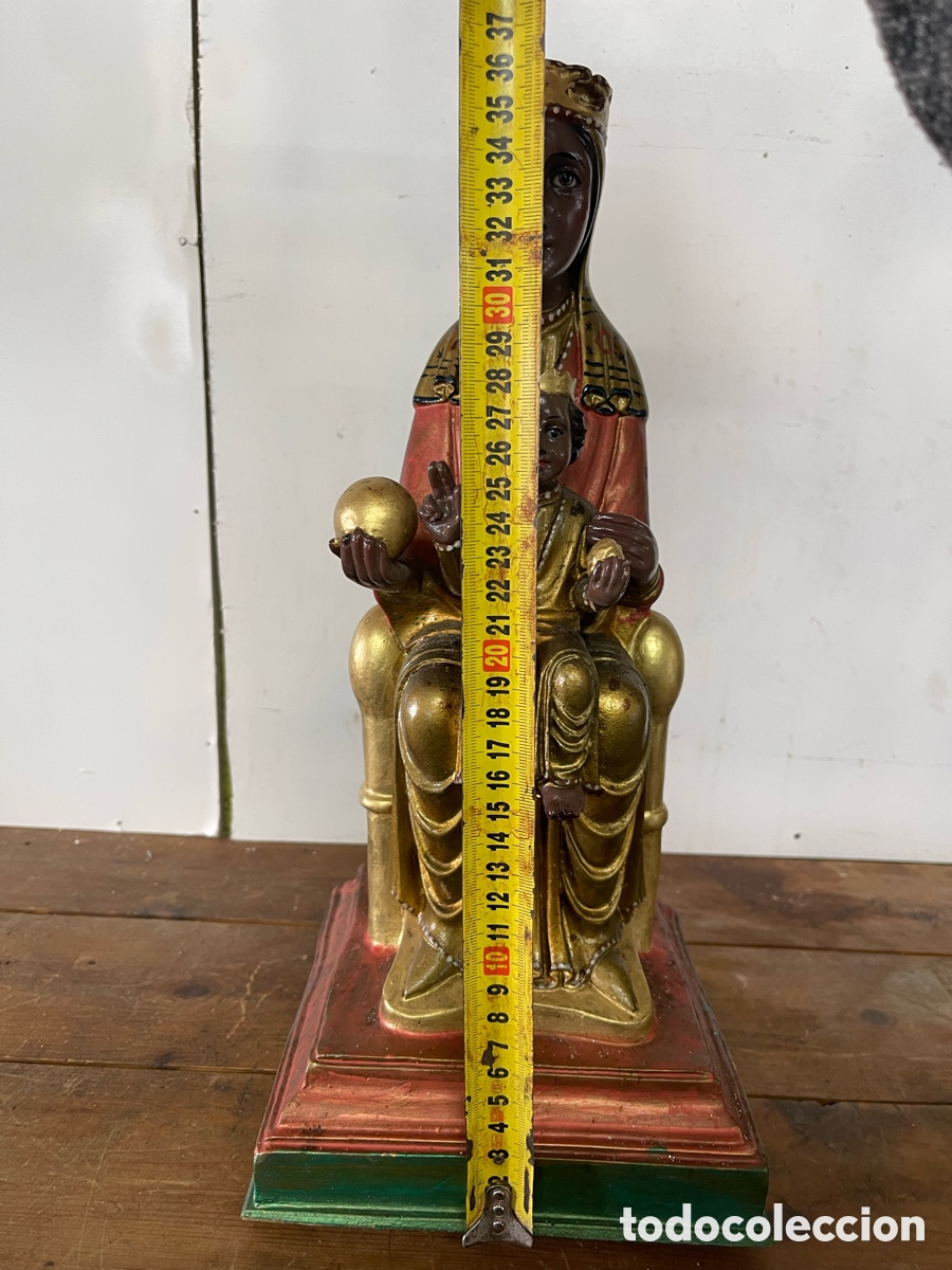 Antig&uuml;edades: Virgen de Montserrat / La moreneta 40cms - Foto 5