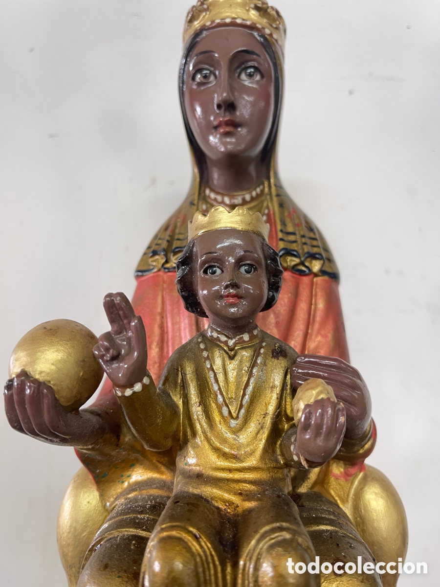 Antig&uuml;edades: Virgen de Montserrat / La moreneta 40cms - Foto 6