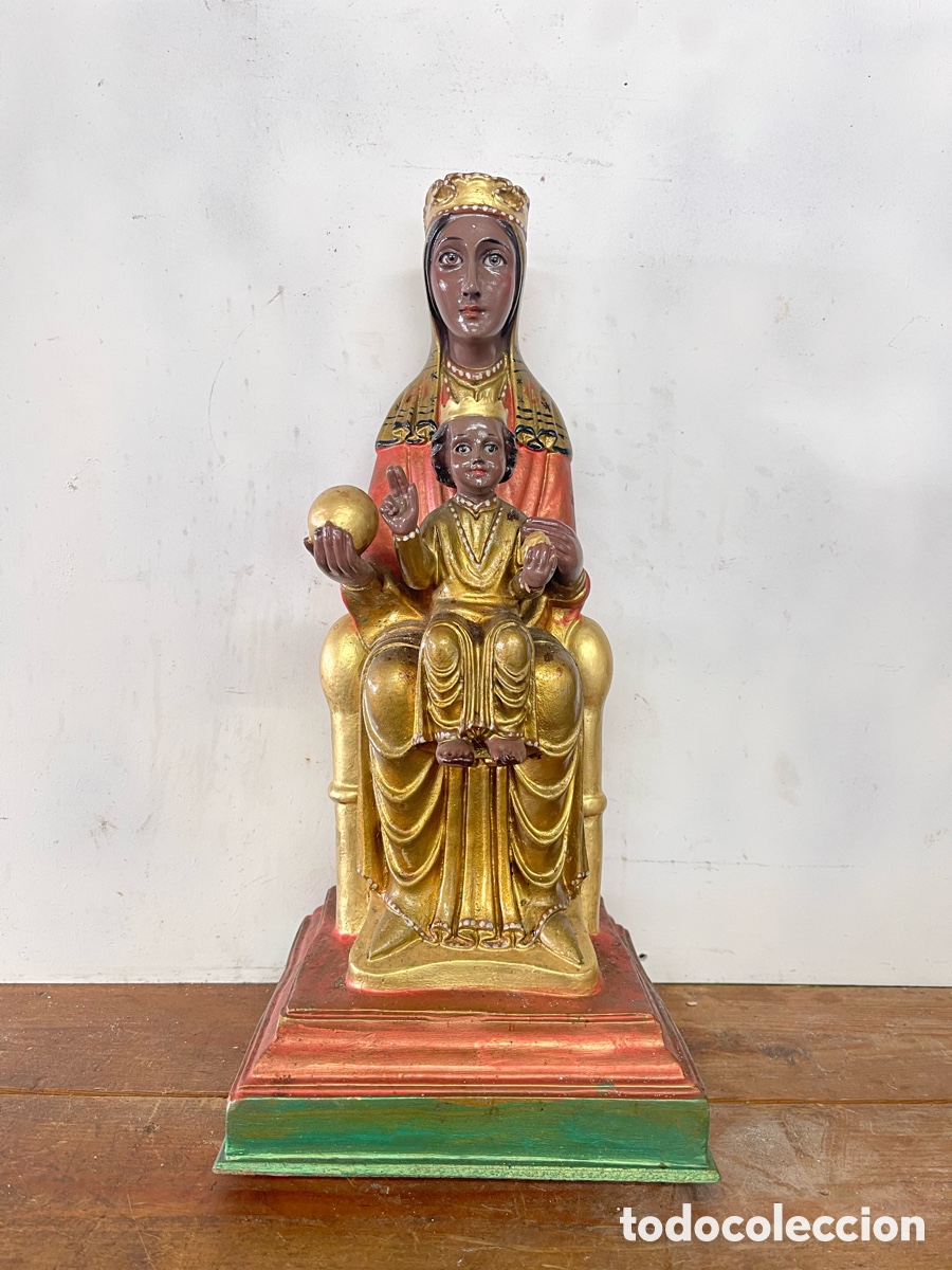 Antig&uuml;edades: Virgen de Montserrat / La moreneta 40cms - Foto 1