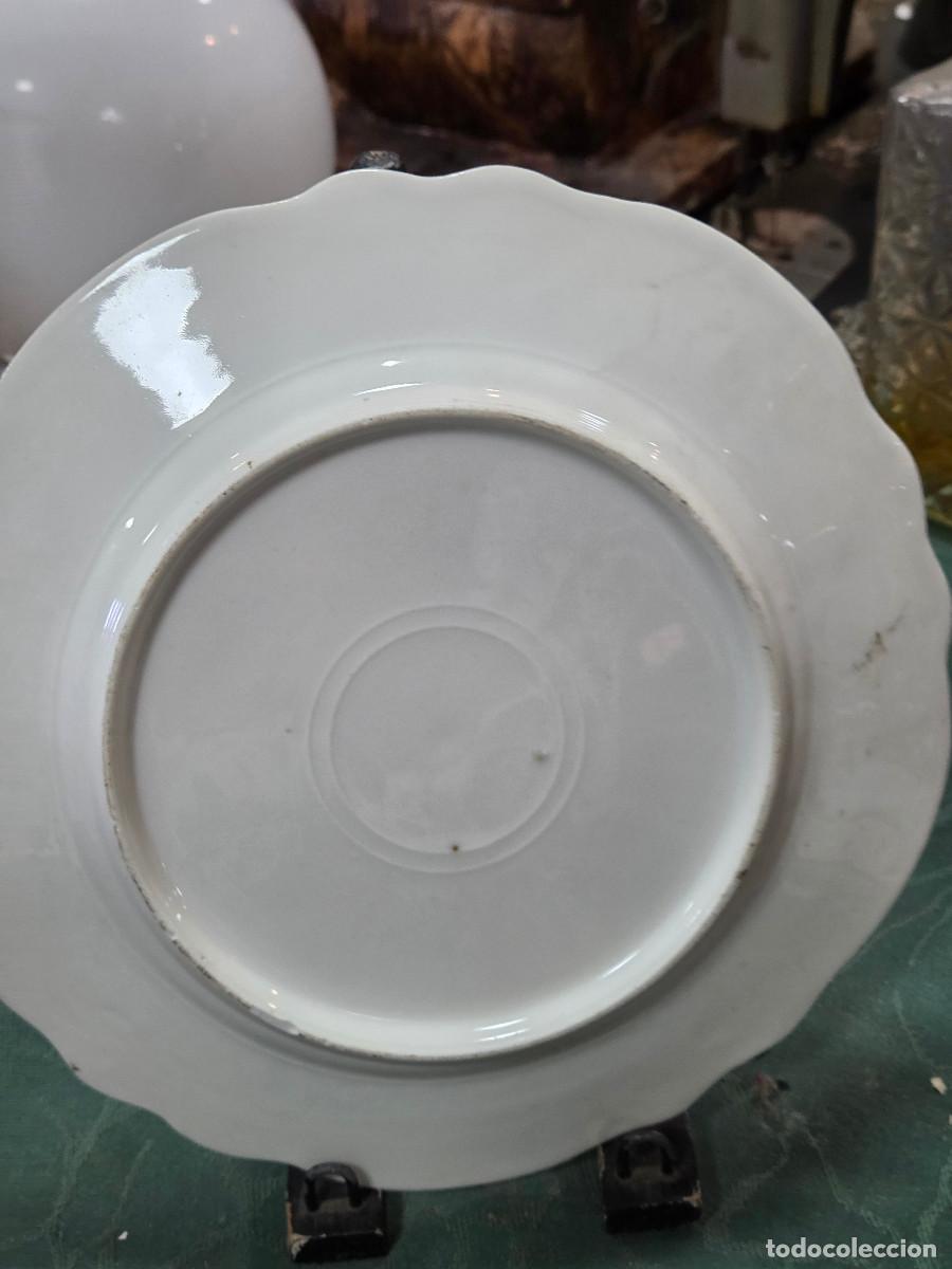Antig&uuml;edades: plato de porcelana de frutas - Foto 3