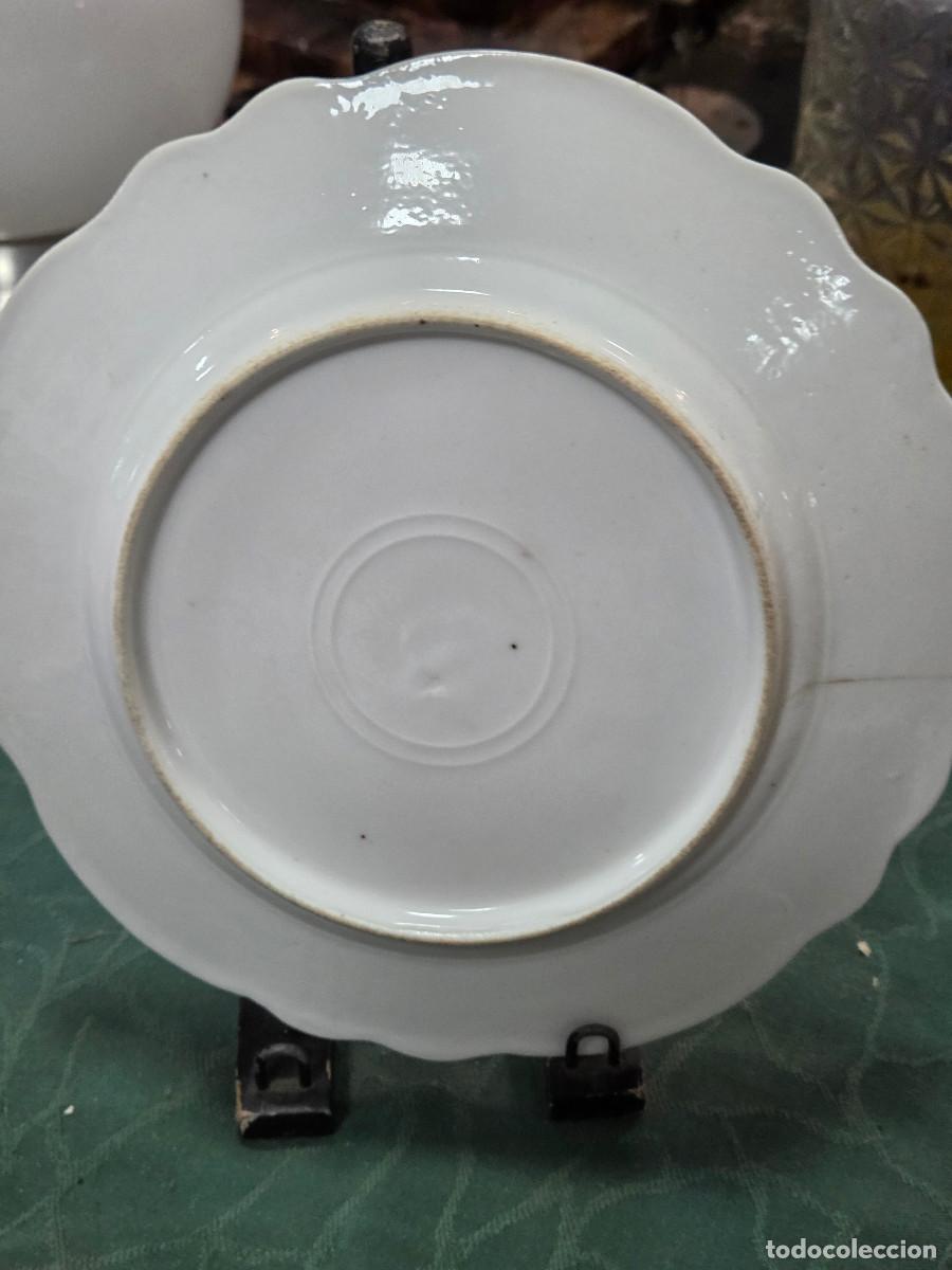 Antig&uuml;edades: plato de porcelana de frutas - Foto 3