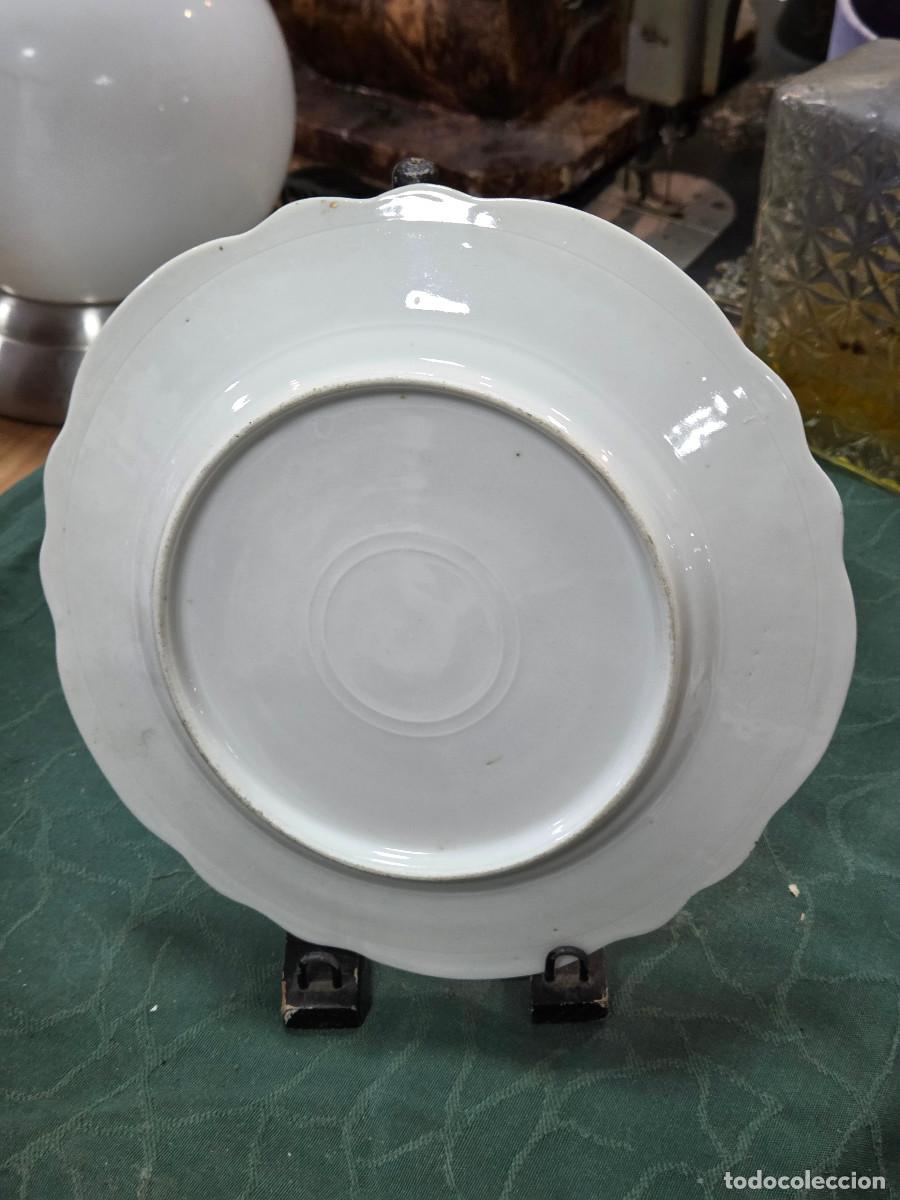 Antig&uuml;edades: plato de porcelana con frutas - Foto 3