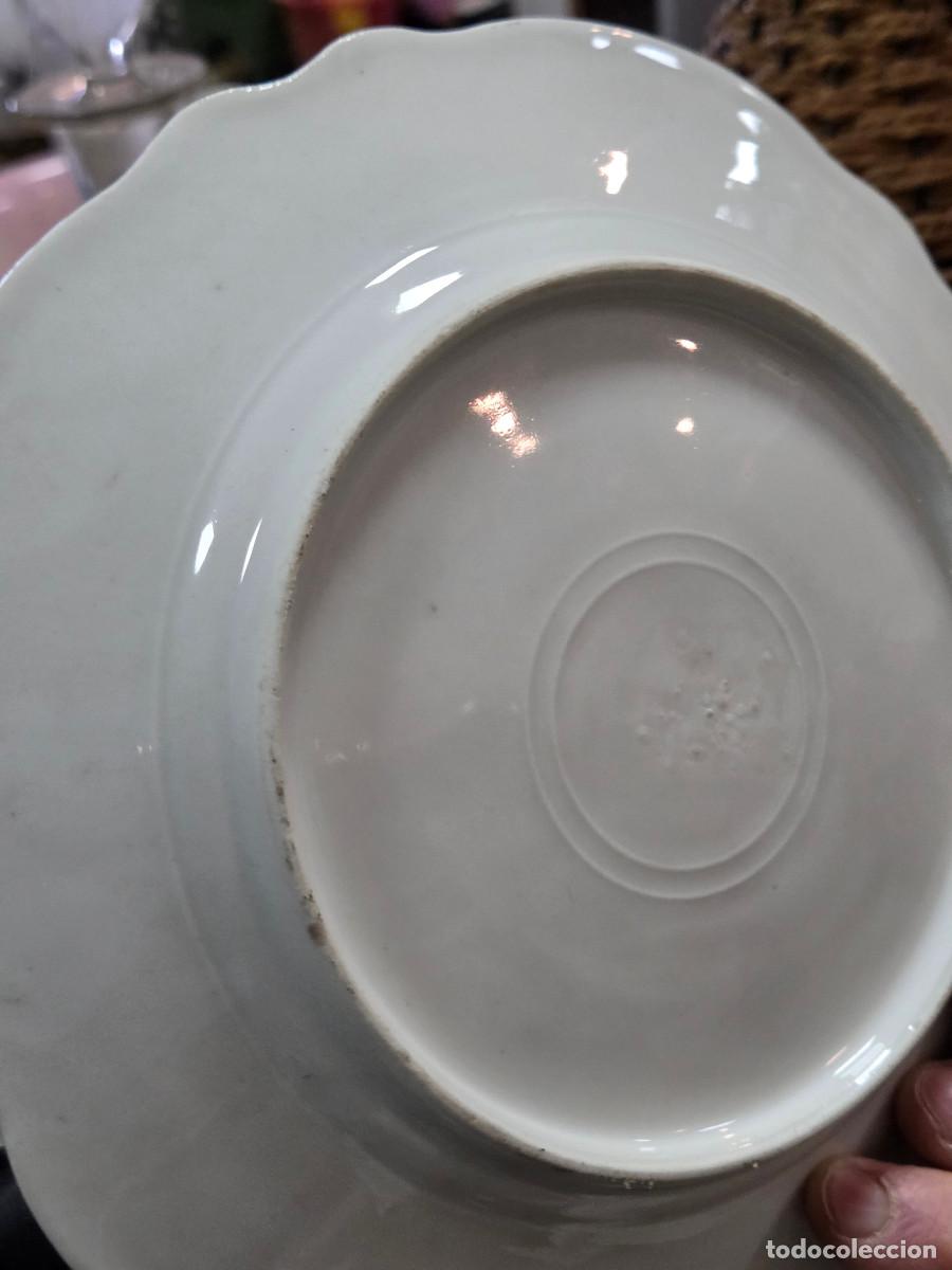 Antig&uuml;edades: plato de porcelana con frutas - Foto 3