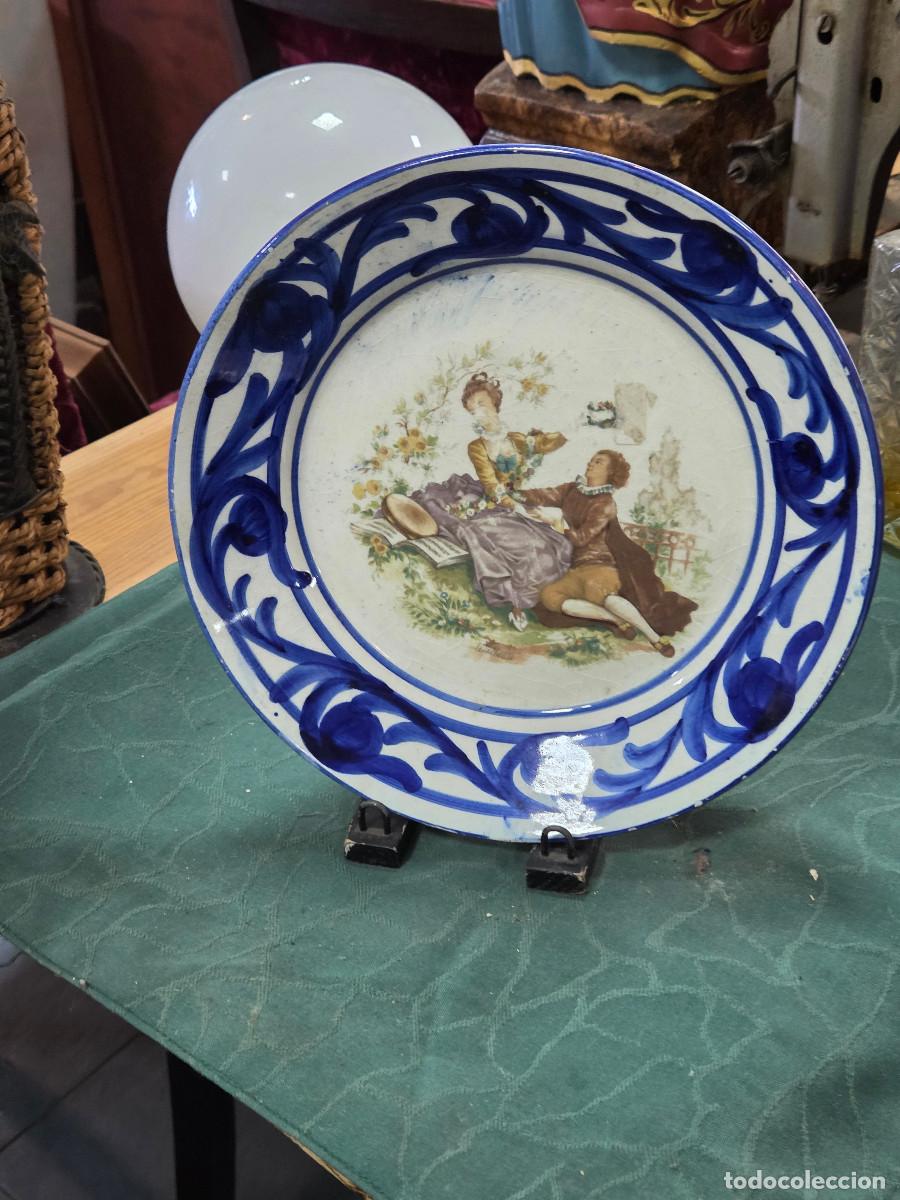 Antig&uuml;edades: plato de ceramica hondo - Foto 1
