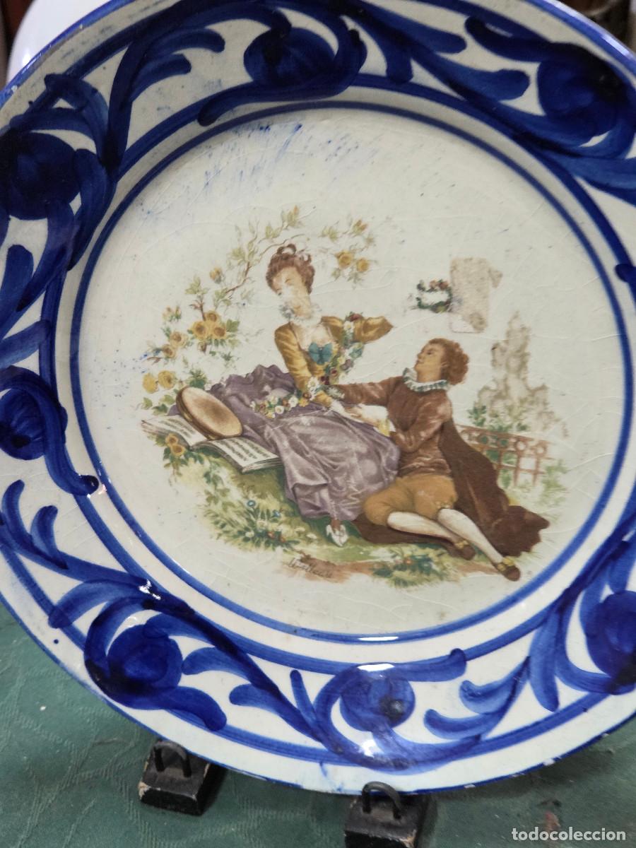Antig&uuml;edades: plato de ceramica hondo - Foto 2
