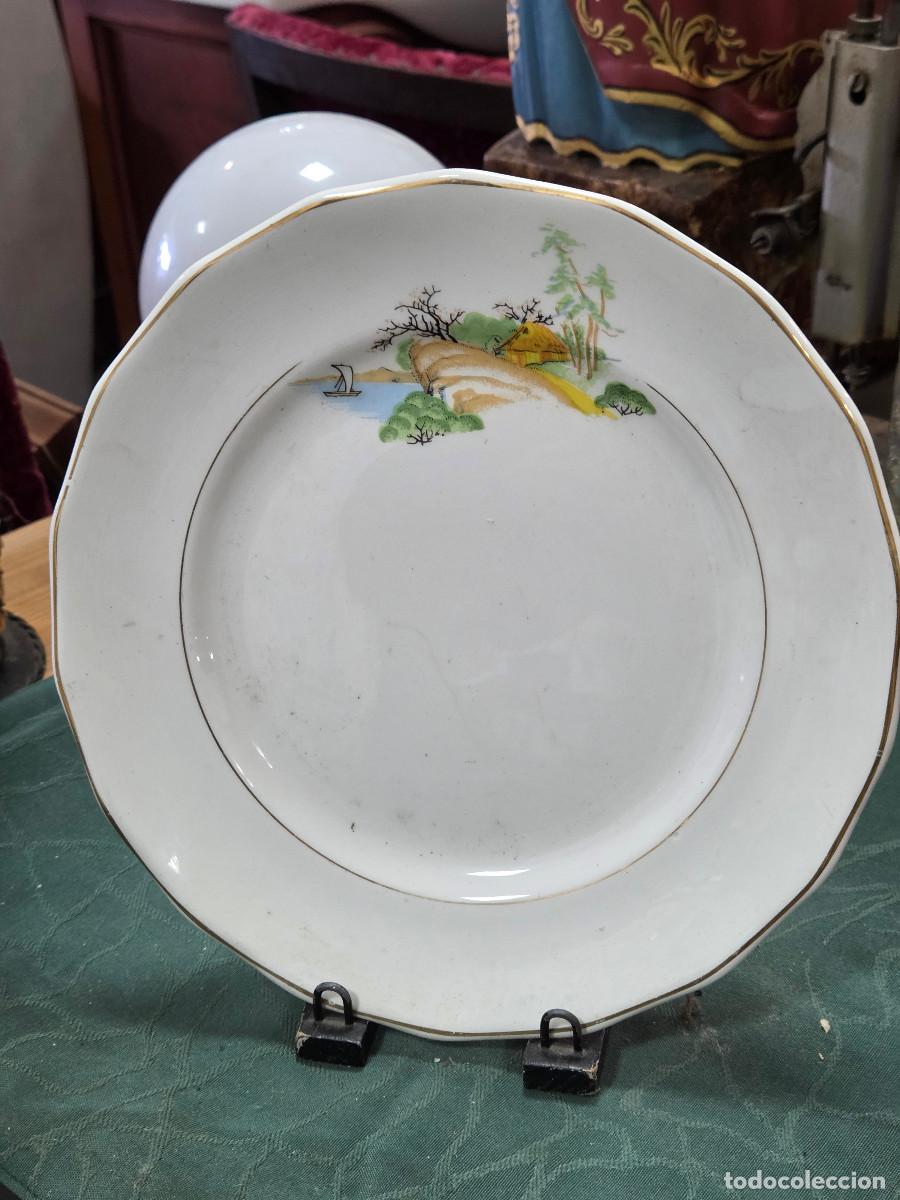 Antig&uuml;edades: plato de ceramica dibujo - Foto 1
