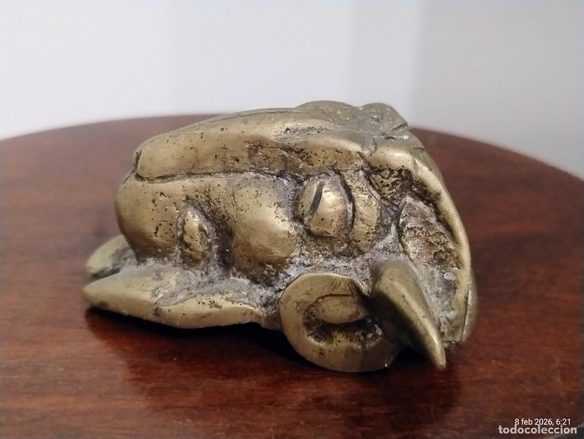 Antig&uuml;edades: ANTIGUA CABEZA DE CARNERO EN BRONCE - Foto 2