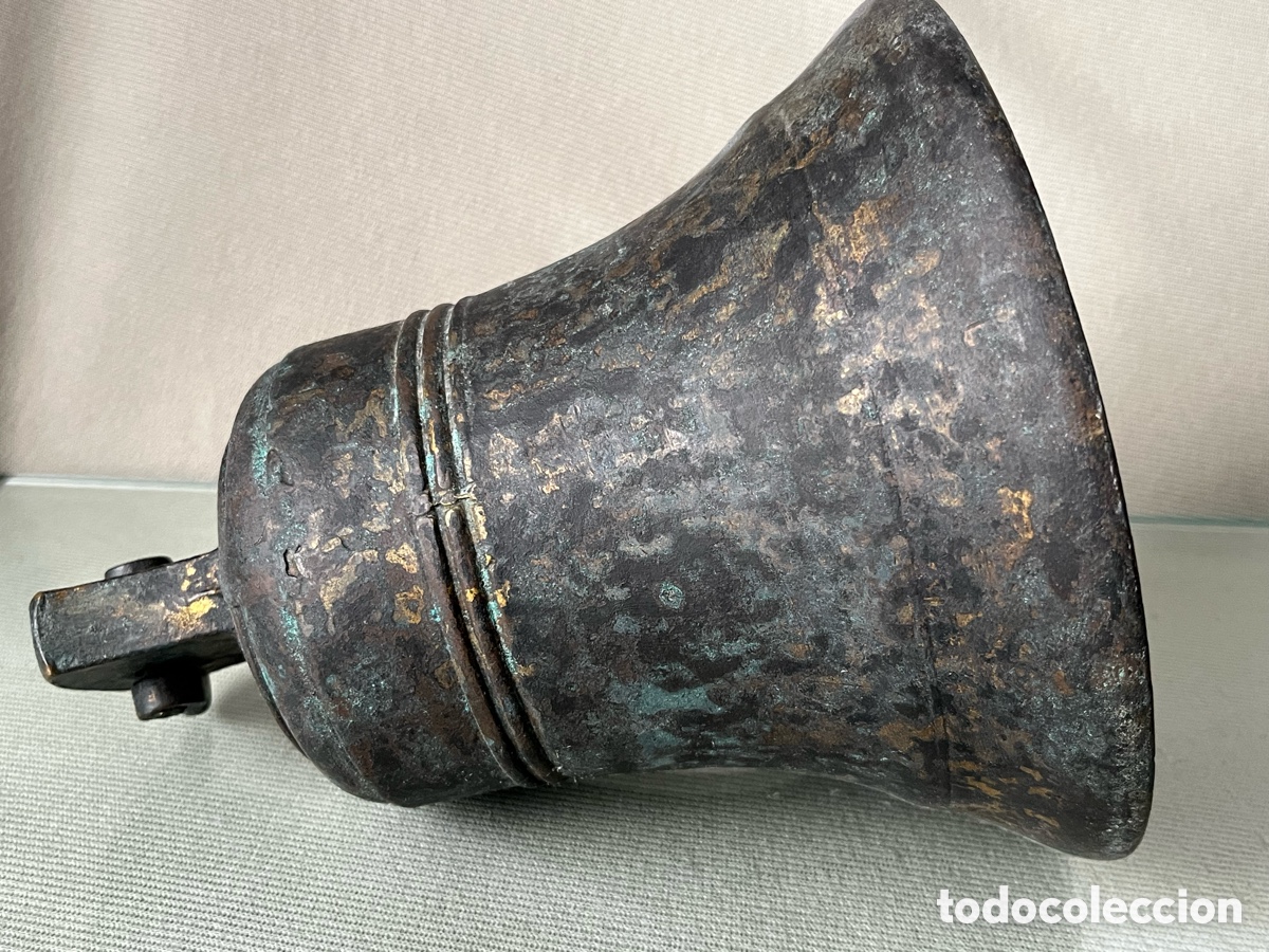 Antig&uuml;edades: Gran Campana de bronce antigua - Foto 5