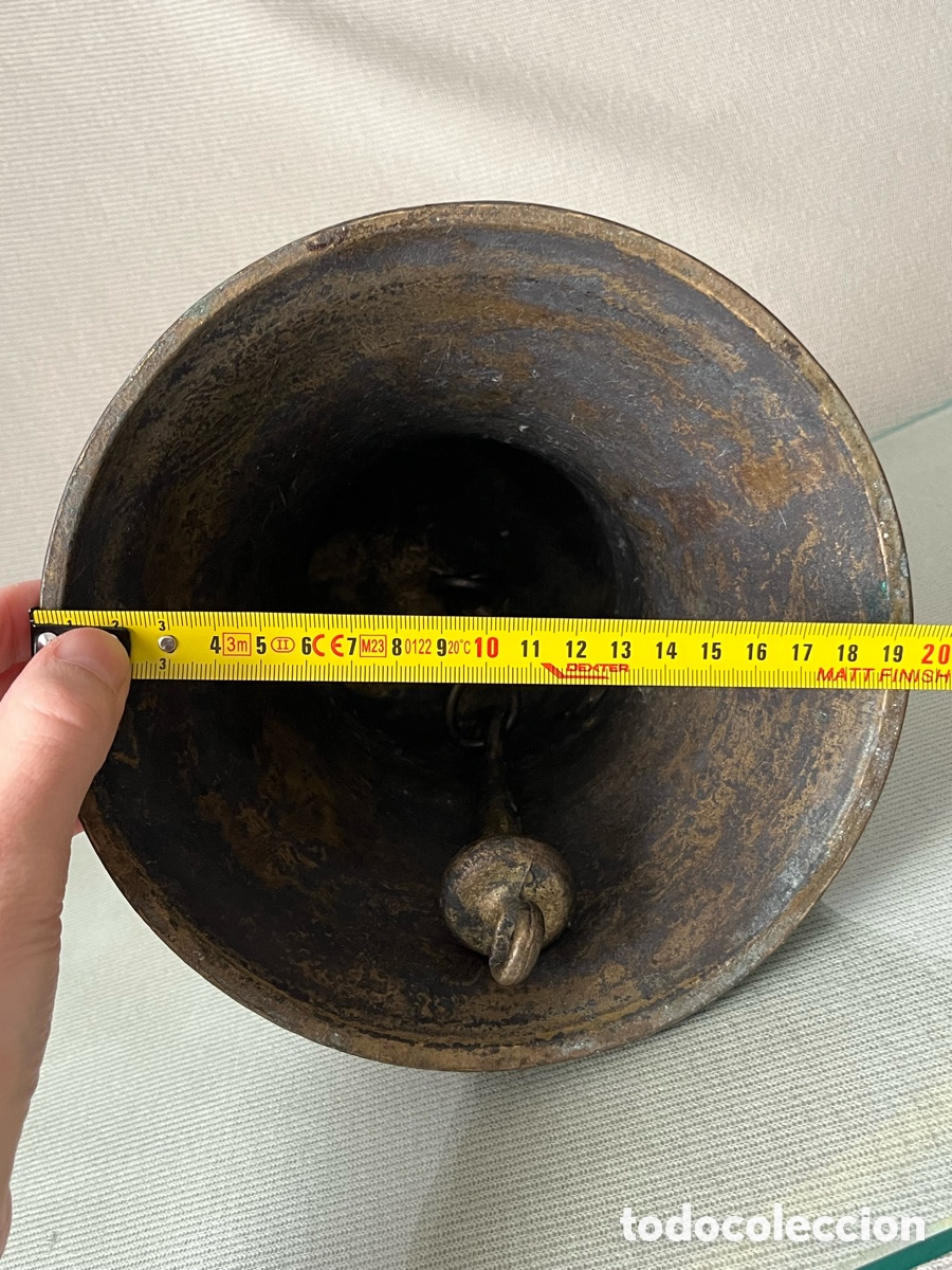 Antig&uuml;edades: Gran Campana de bronce antigua - Foto 7