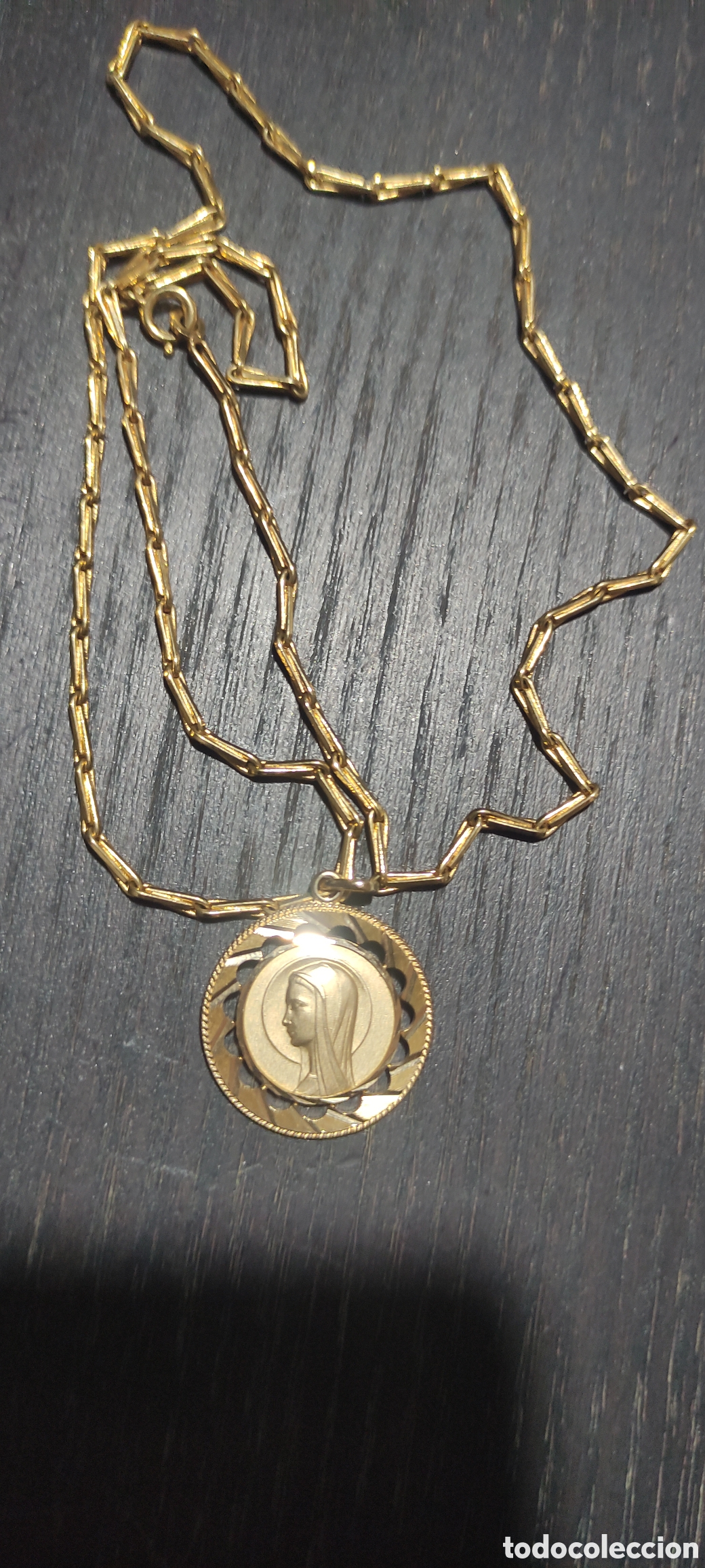 Antig&uuml;edades: Medalla y cadena Virgen L23 - Foto 5
