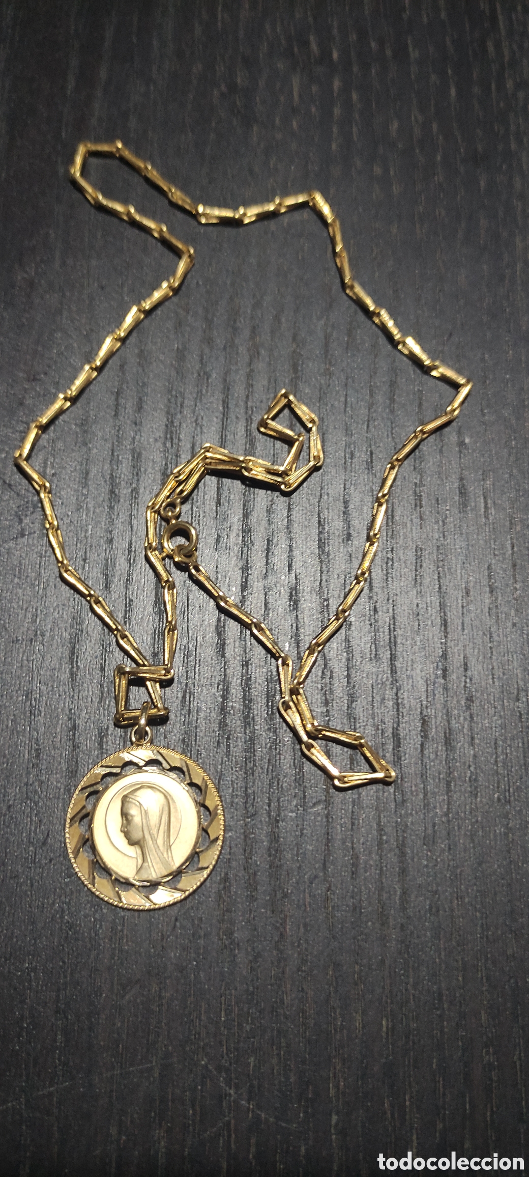 Antig&uuml;edades: Medalla y cadena Virgen L23 - Foto 1