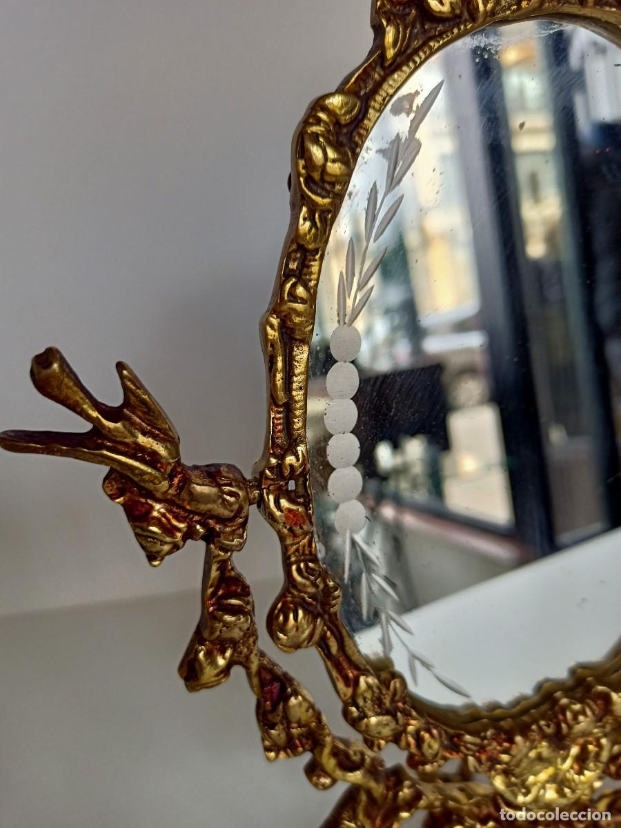 Antig&uuml;edades: Antiguo espejo de bronce - Foto 4