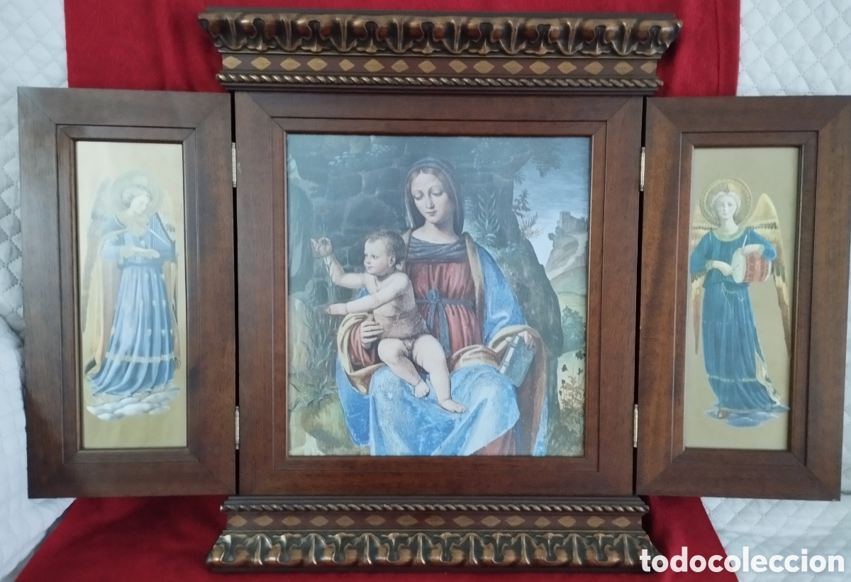Antig&uuml;edades: Antiguo Tr&iacute;ptico Religioso. - Foto 3