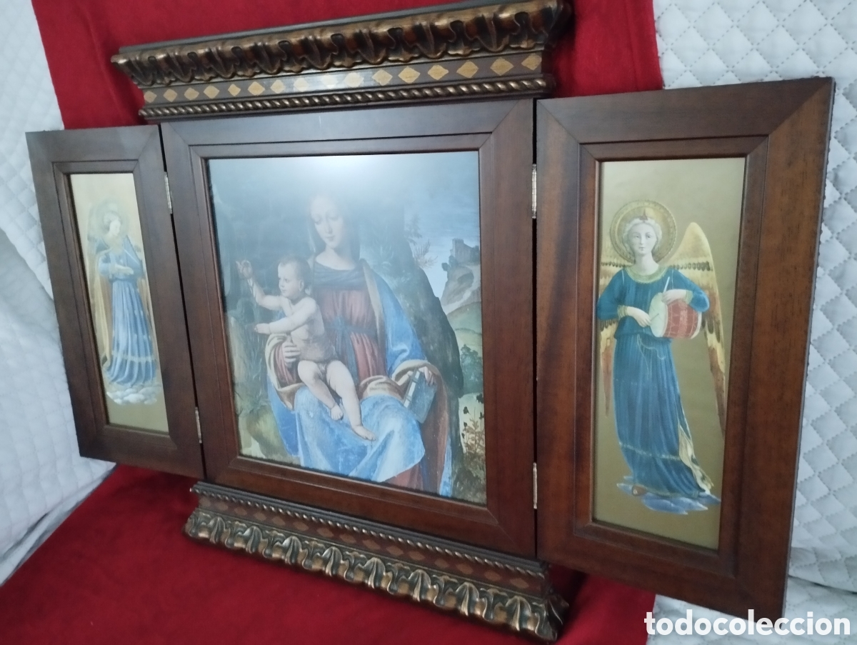 Antig&uuml;edades: Antiguo Tr&iacute;ptico Religioso. - Foto 4