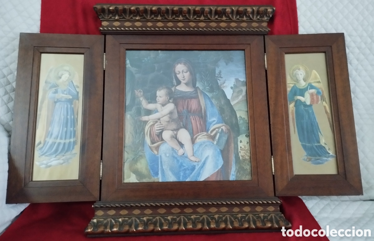 Antig&uuml;edades: Antiguo Tr&iacute;ptico Religioso. - Foto 6