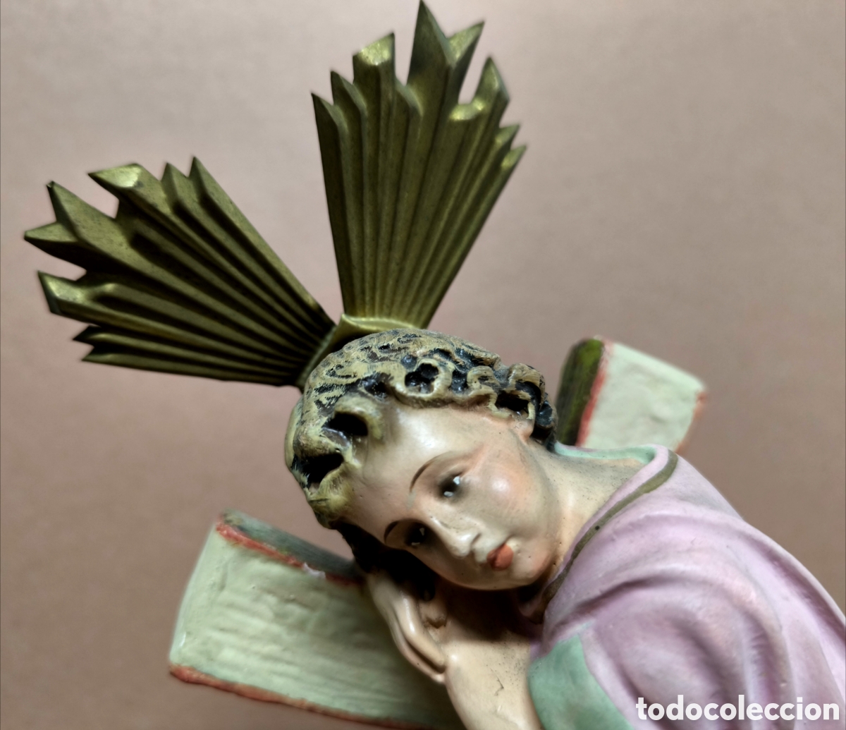 Antig&uuml;edades: NI&Ntilde;O JES&Uacute;S CON CRUZ DE OLOT - Foto 2