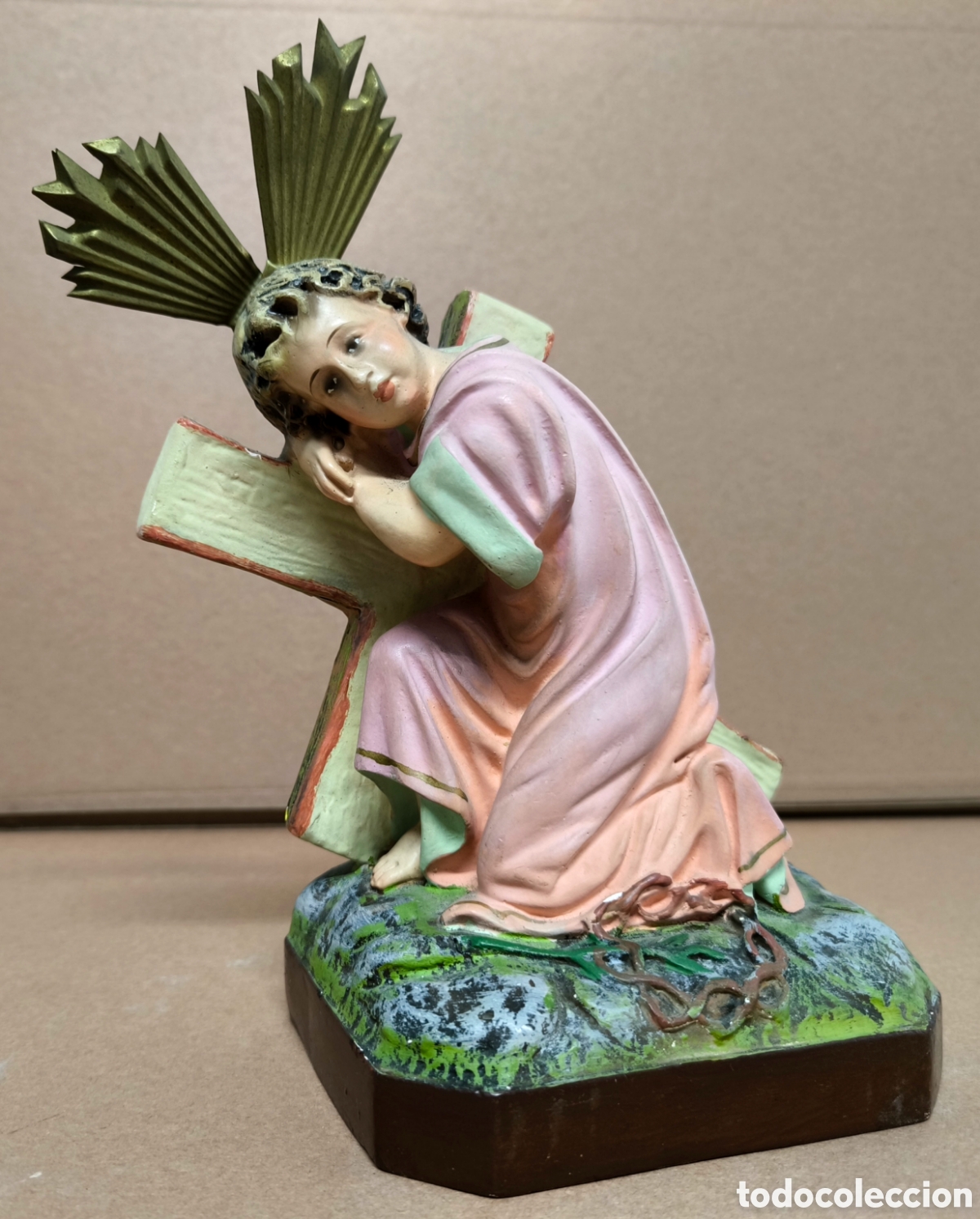 Antig&uuml;edades: NI&Ntilde;O JES&Uacute;S CON CRUZ DE OLOT - Foto 1