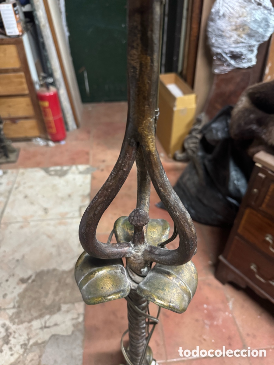 Antig&uuml;edades: Preciosa l&aacute;mpara en hierro - Foto 4