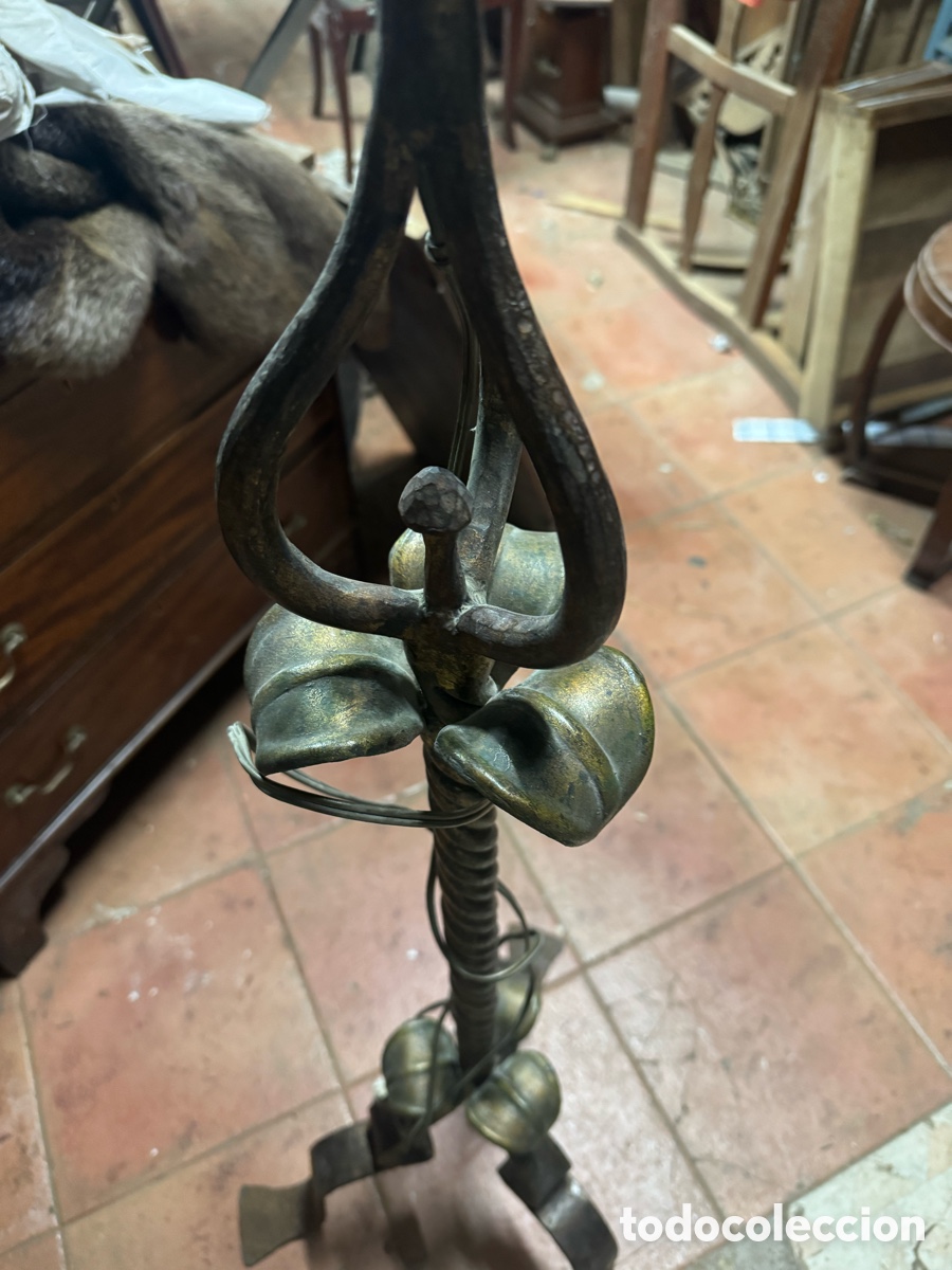 Antig&uuml;edades: Preciosa l&aacute;mpara en hierro - Foto 8