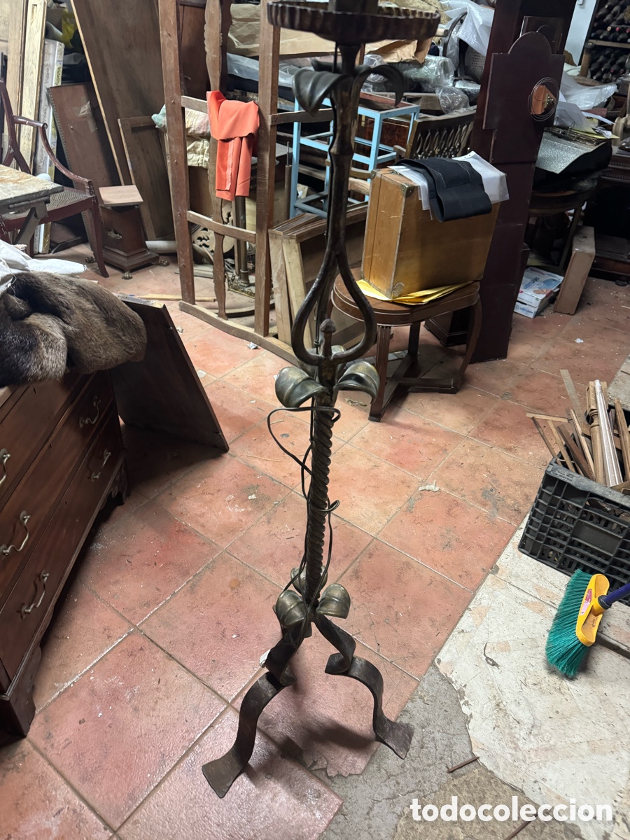 Antig&uuml;edades: Preciosa l&aacute;mpara en hierro - Foto 11