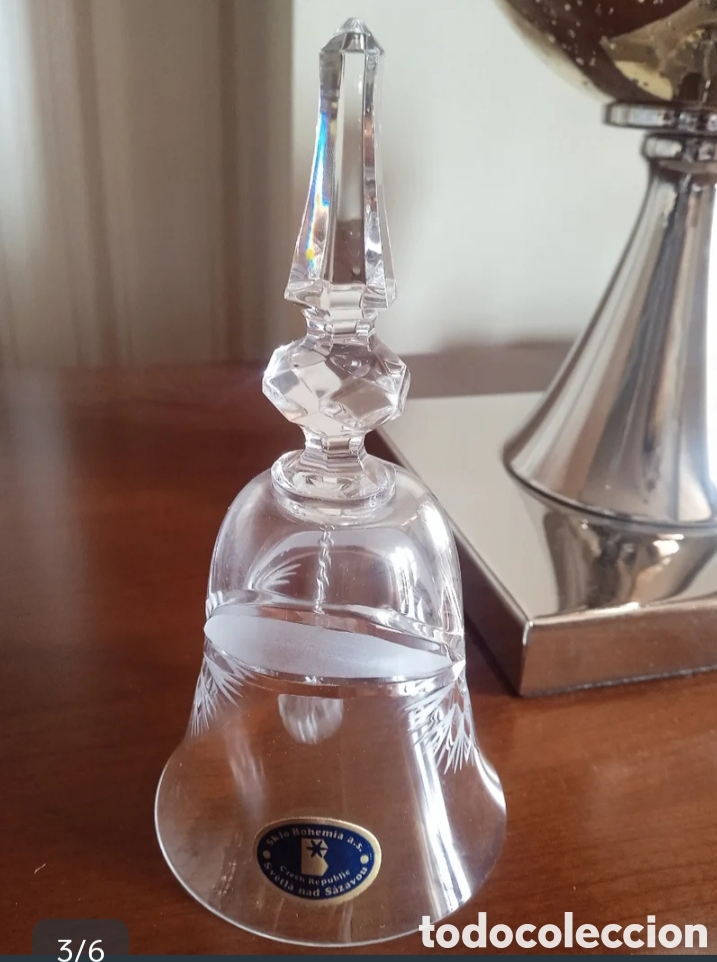 Antig&uuml;edades: Campana cristal de bohemia - Foto 3