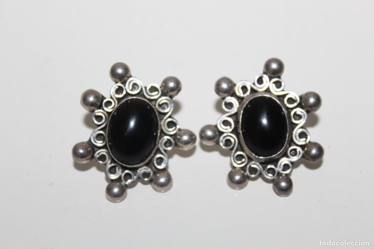 Antig&uuml;edades: ANTIGUOS PENDIENTES DE PLATA MEXICO 925 - Foto 1