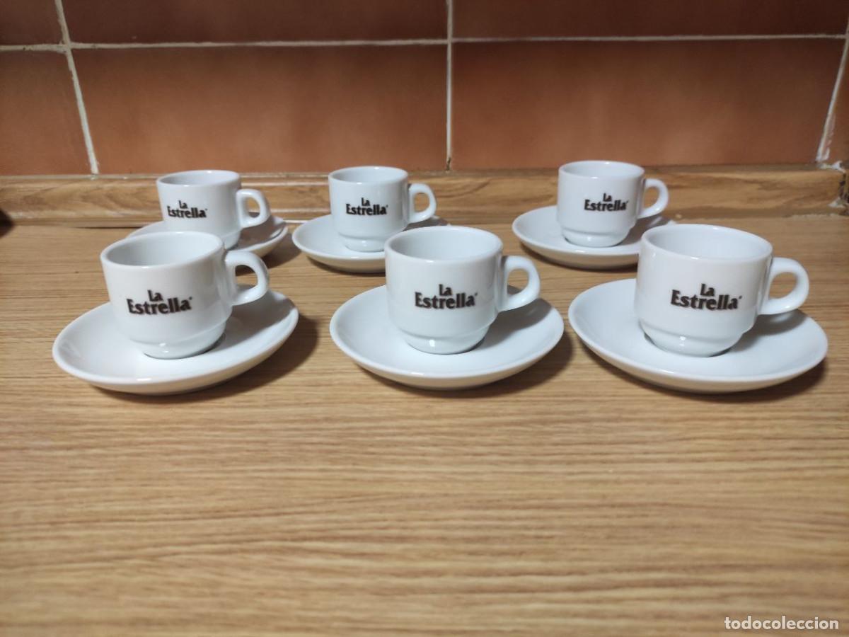 Antig&uuml;edades: 6 Tazas y Platos Caf&eacute; La Estrella - Foto 1